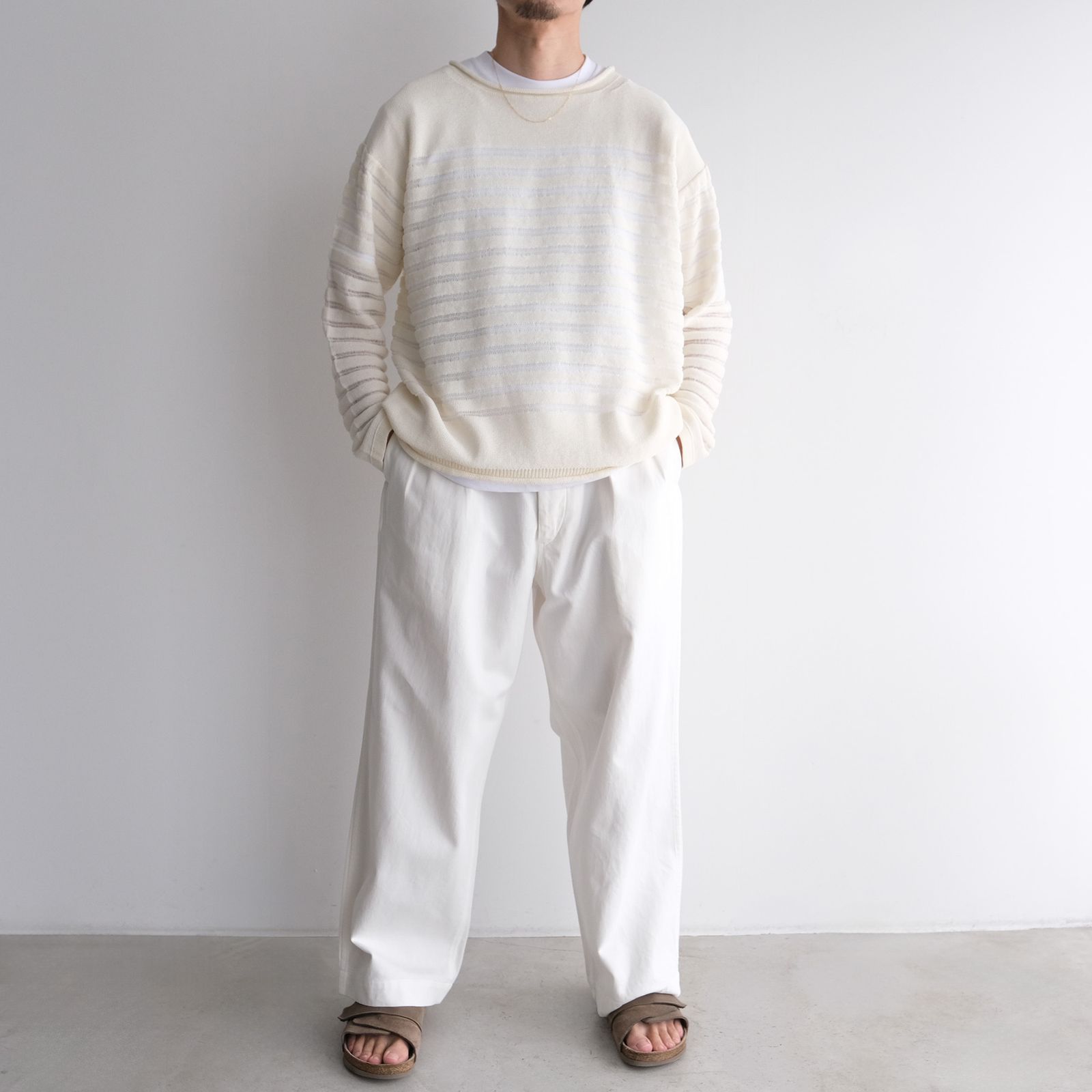 Satin Military Pants -パンツ-（Off White / オフホワイト）