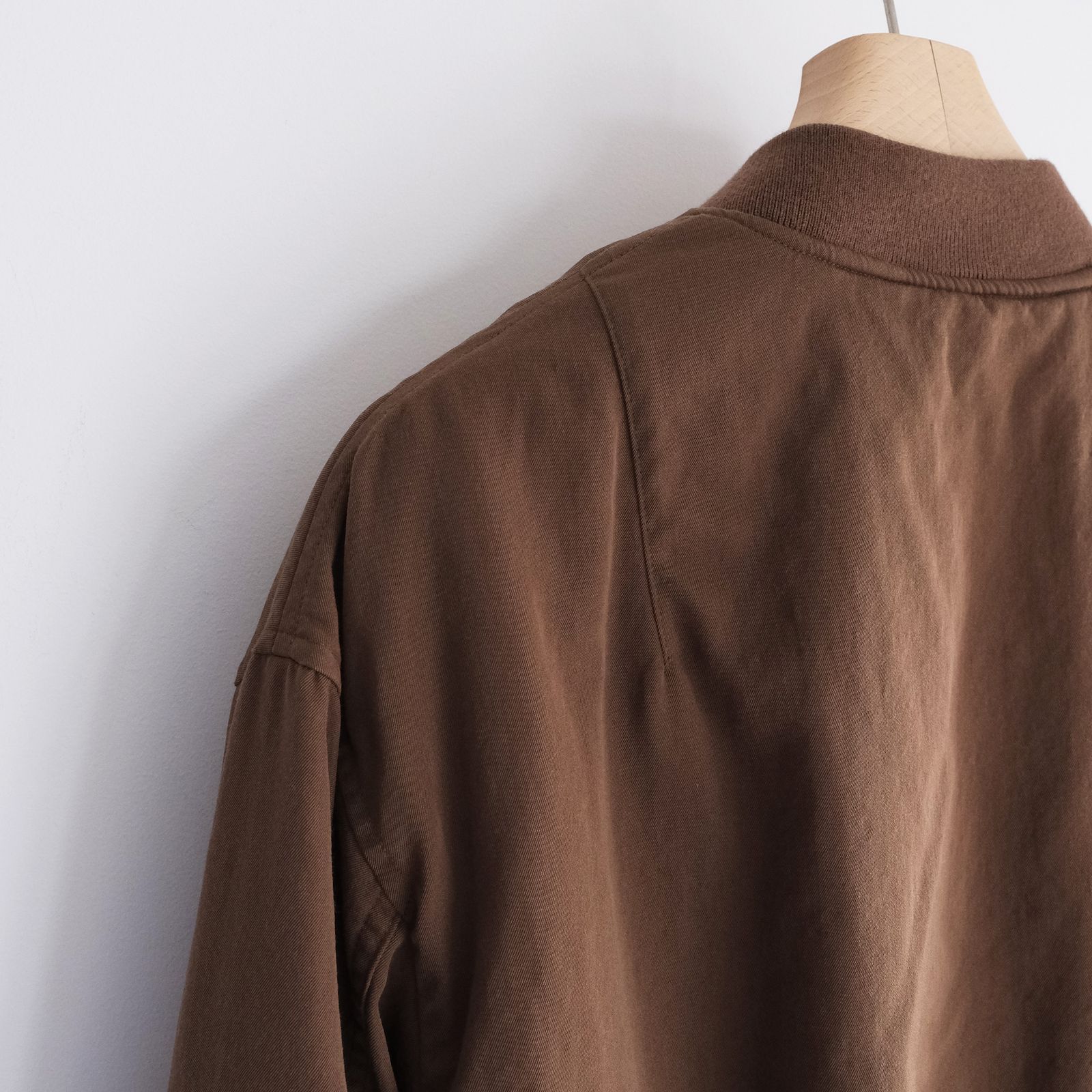 Fulled Wool Twill Flight Jacket -ジャケット-（Brown / ブラウン）GU263-30411