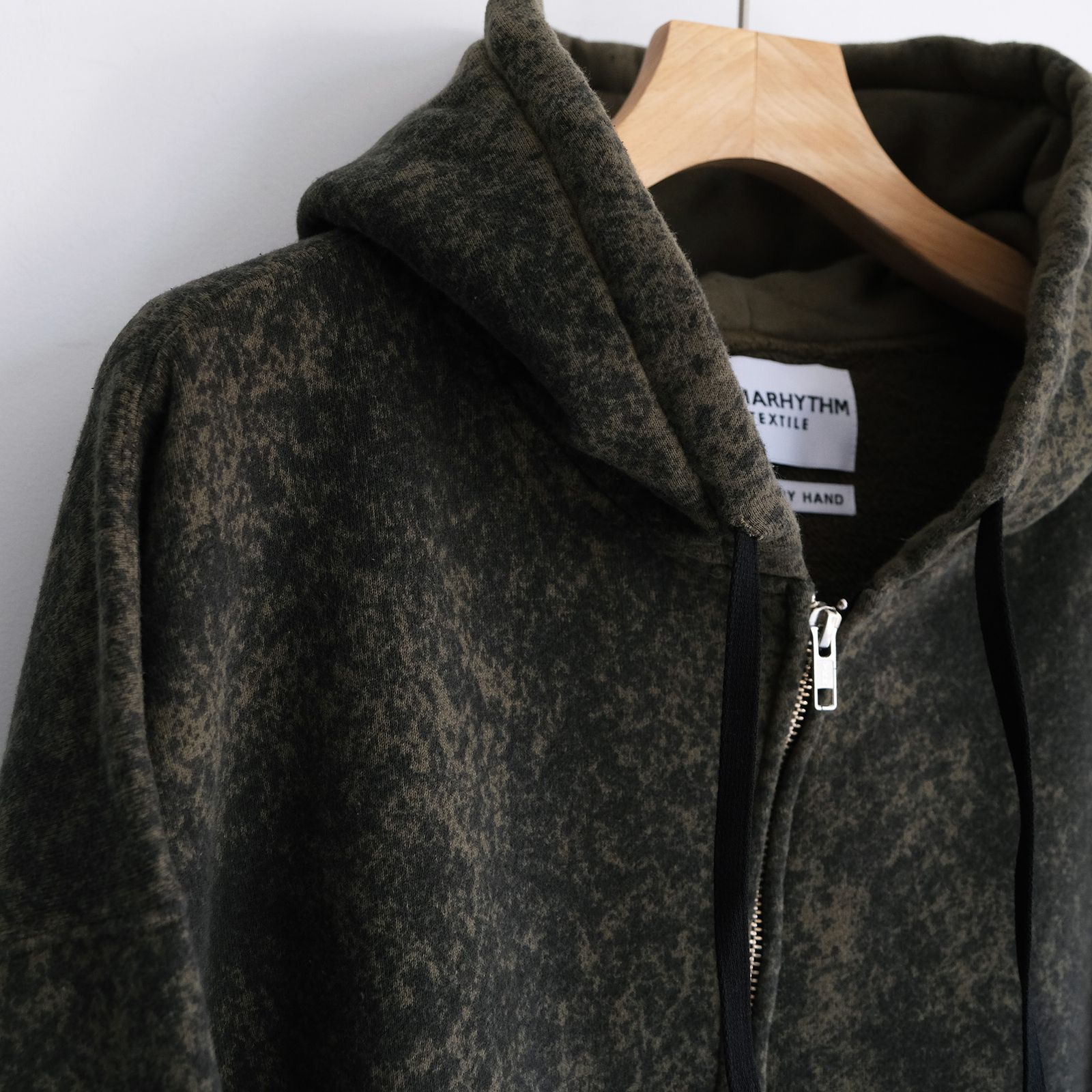 Hand Dye Twist Parka -パーカー-（Olive×Black / オリーブ×ブラック）