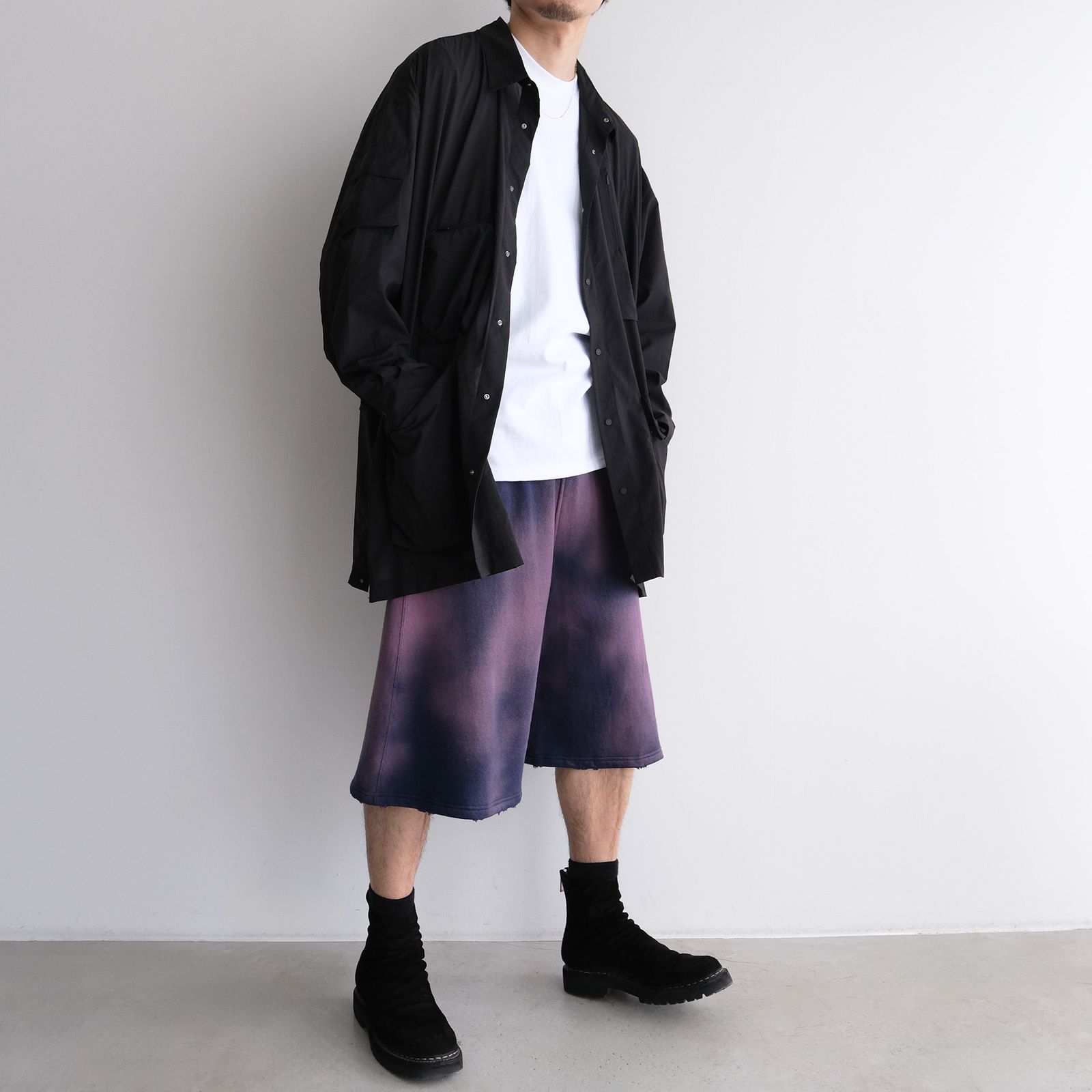 Pertex Utility Longline Shirt -シャツ-（Black / ブラック）