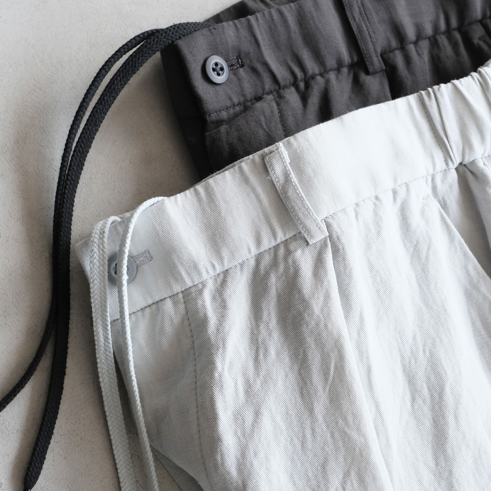 Cotton Linen Voile Loose Fit Shorts -パンツ-（Sax / サックス）