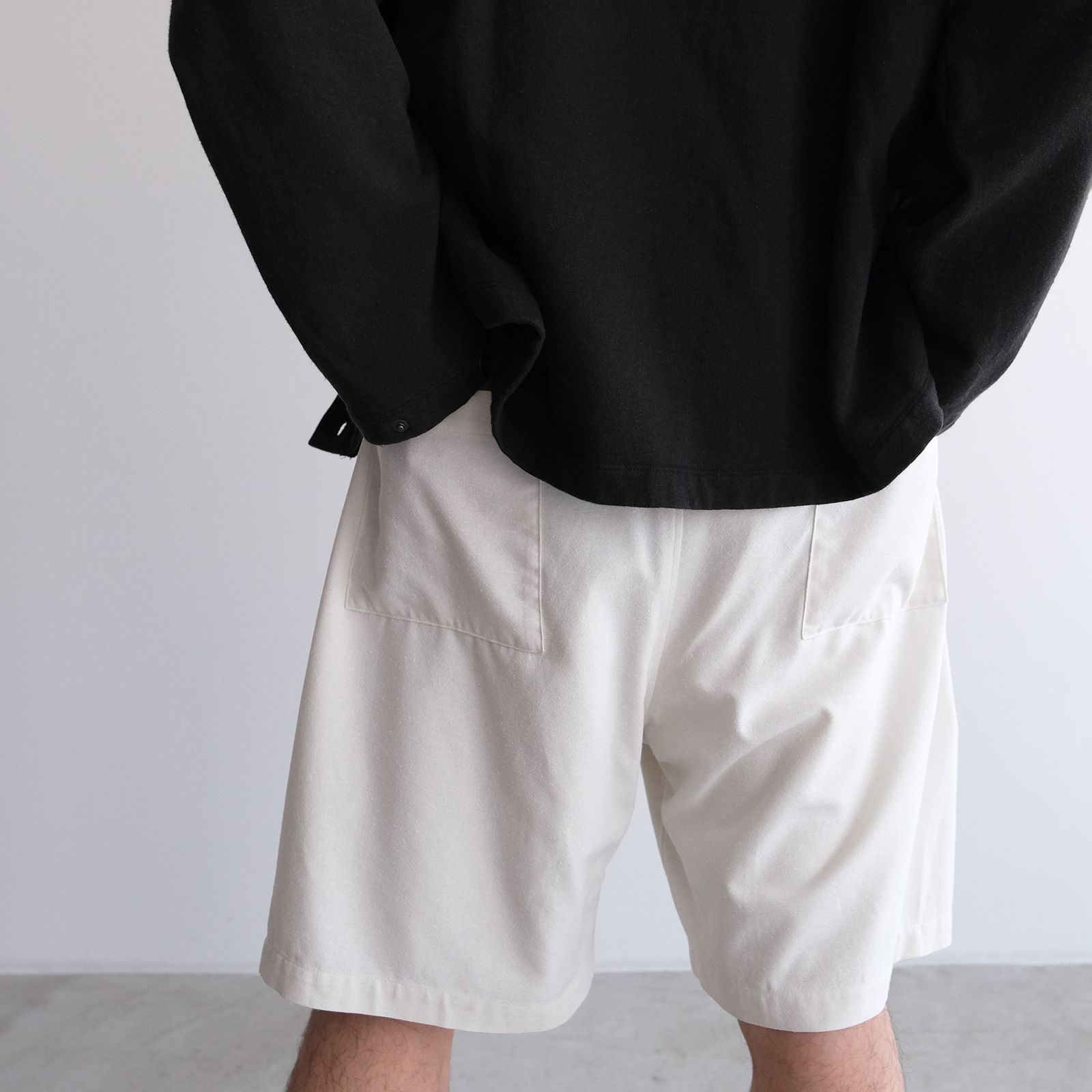 ［25SS］Graphpaper Silk Easy Shorts Graphpaper Silk Noil Viscose Sleeping Easy Shorts Beige