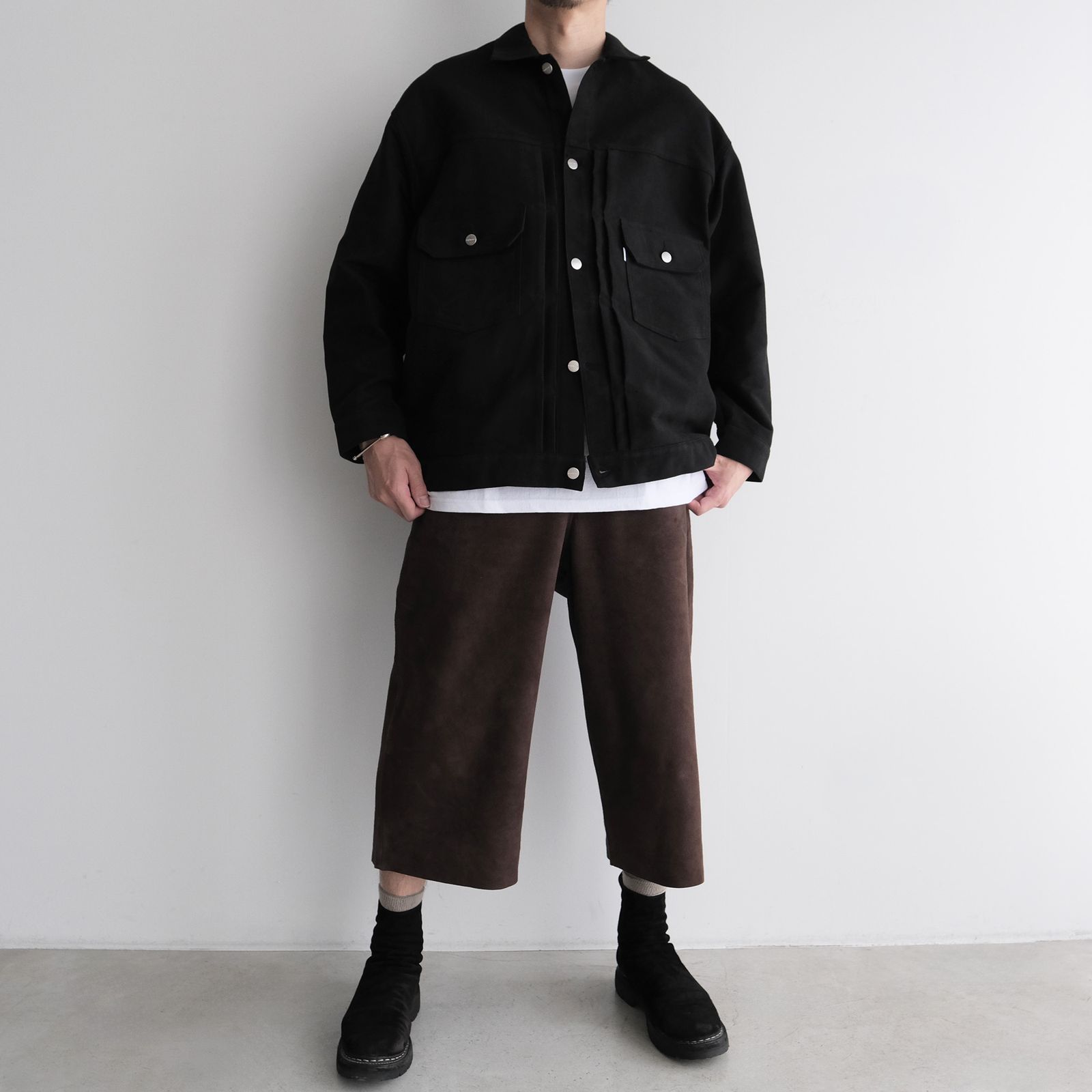 Cotton Double Serge Jacket -ジャケット-（Black / ブラック）GM263-20450