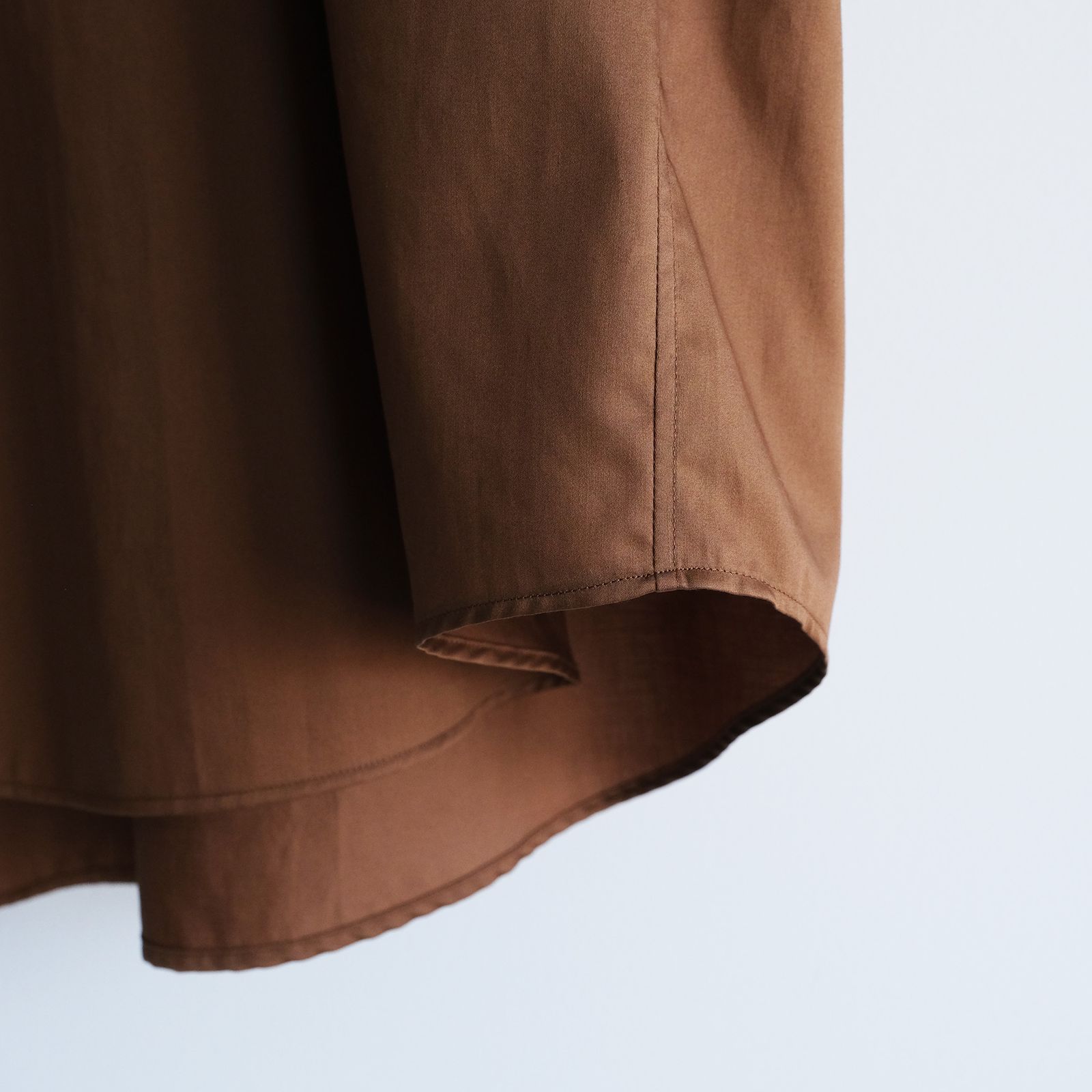 Graphpaper - Silocon Poplin Oversized Band Collar Shirt