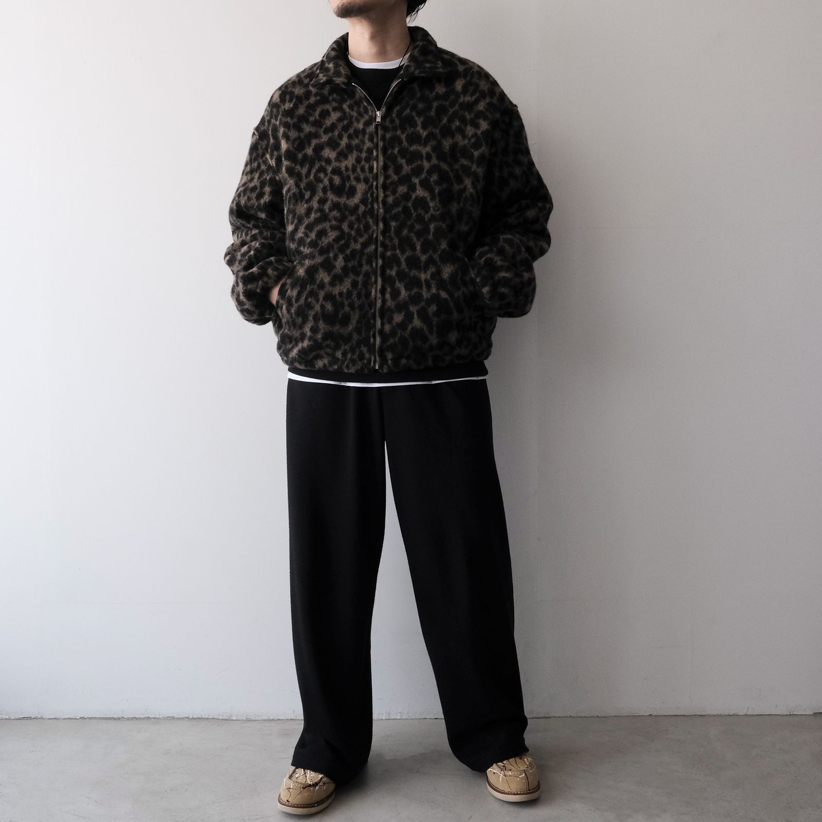 Leopard Blanket Blouson -ジャケット-（Brown / ブラウン）