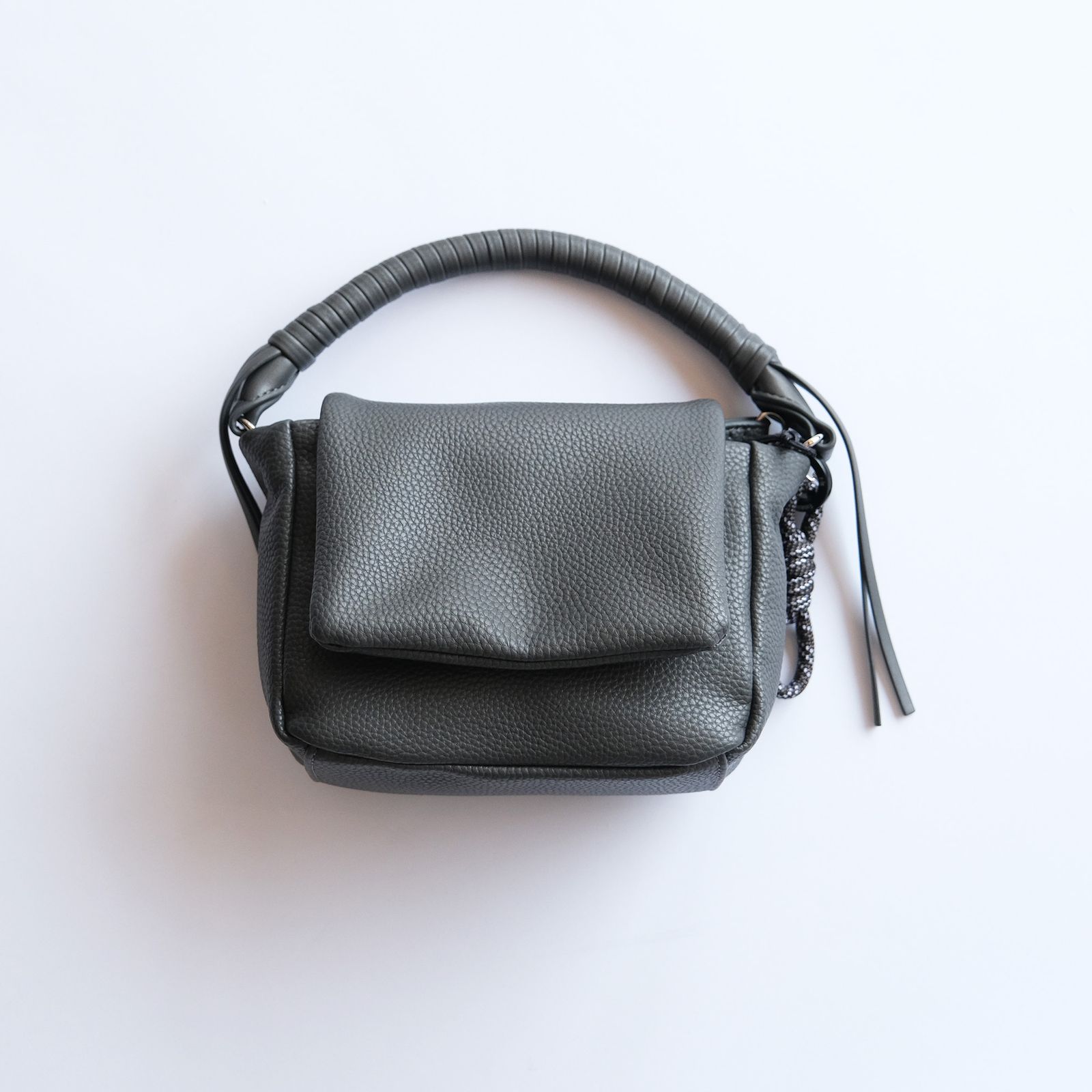 Tech Leather Mini Pouch -バッグ-（Charcoal / チャコール）