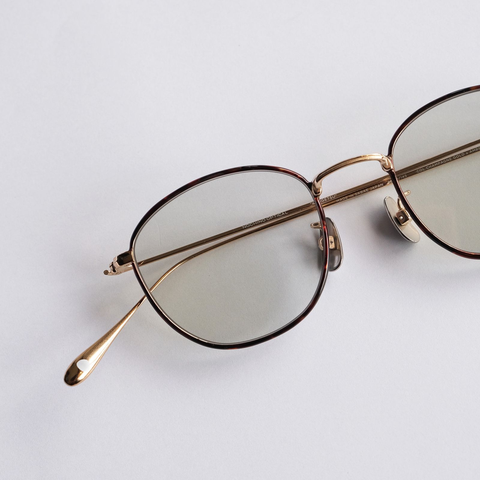KOUGETSU #6 Champagne Gold & Amber × Gray Green to D.Gray (調光モデル) -サングラス-