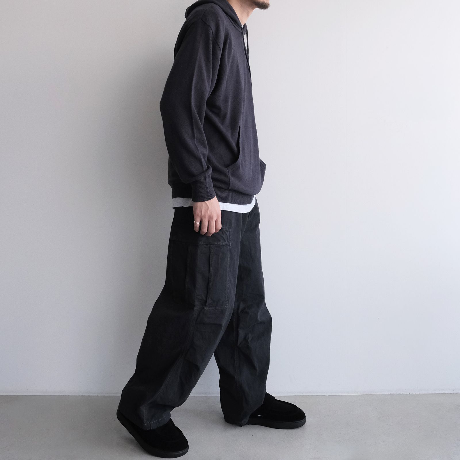 Silk Knit Parka -ニット-（Dark Navy / ダークネイビー）