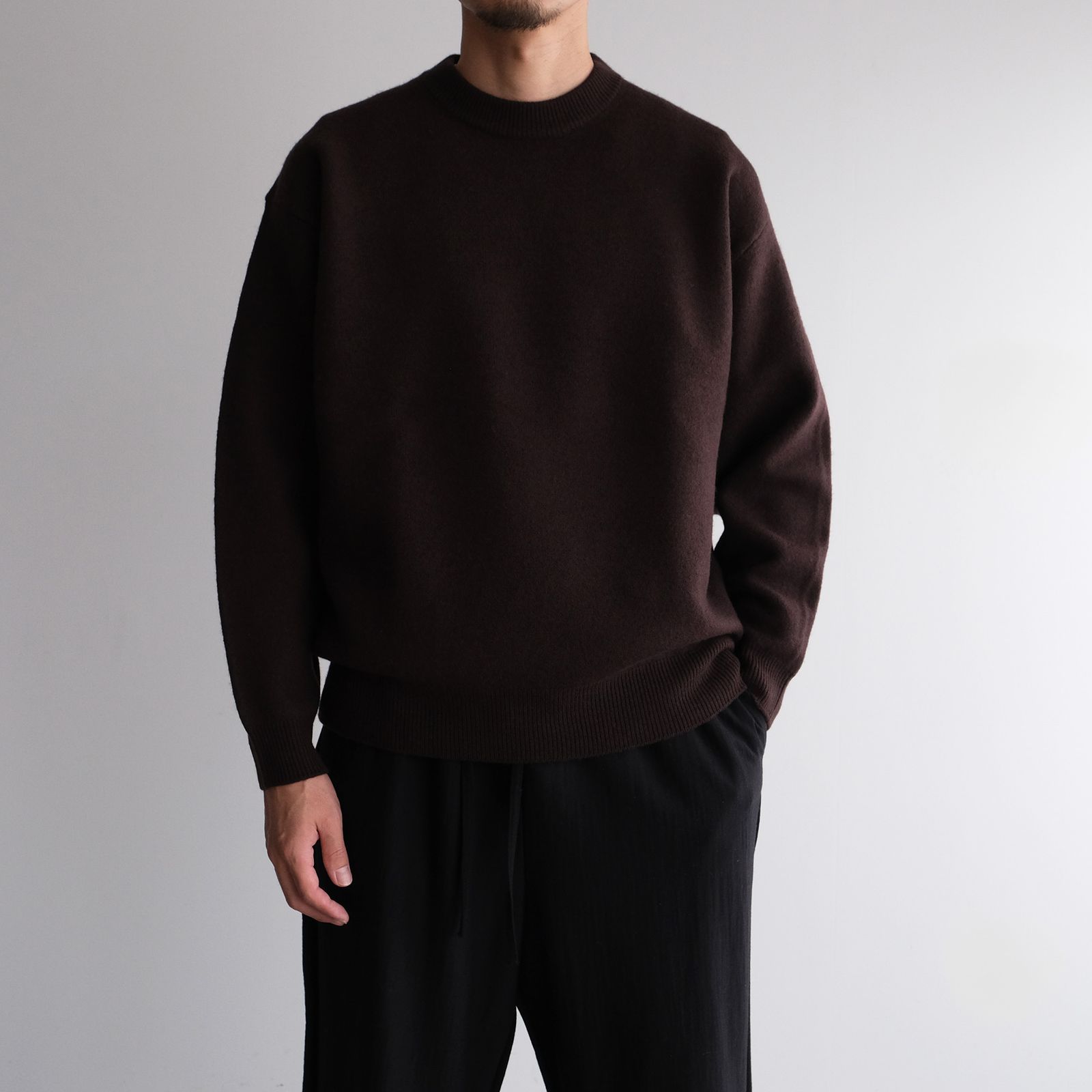 Felted Merino Wool Foodie Knit -パーカー-（Brown / ブラウン）