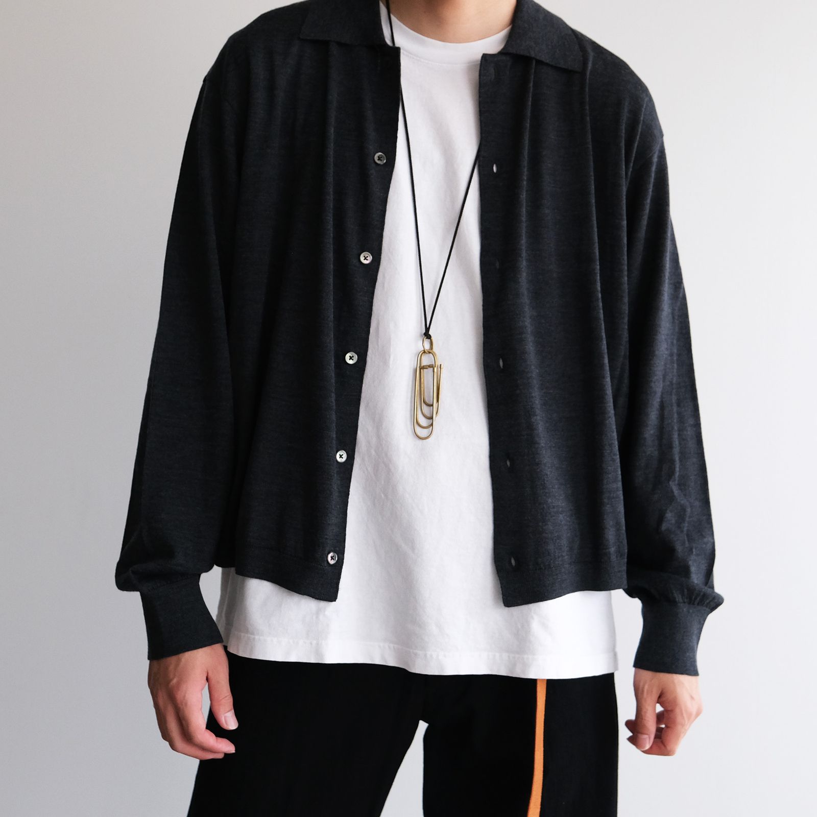 Knit Cardigan -ニット-（Charcoal / チャコール）