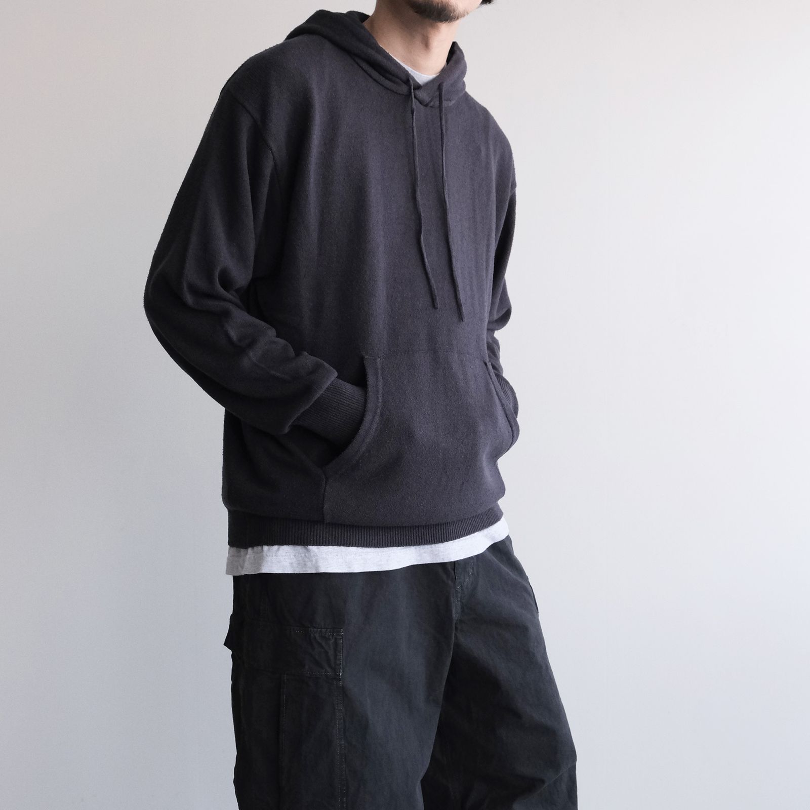 Silk Knit Parka -ニット-（Dark Navy / ダークネイビー）