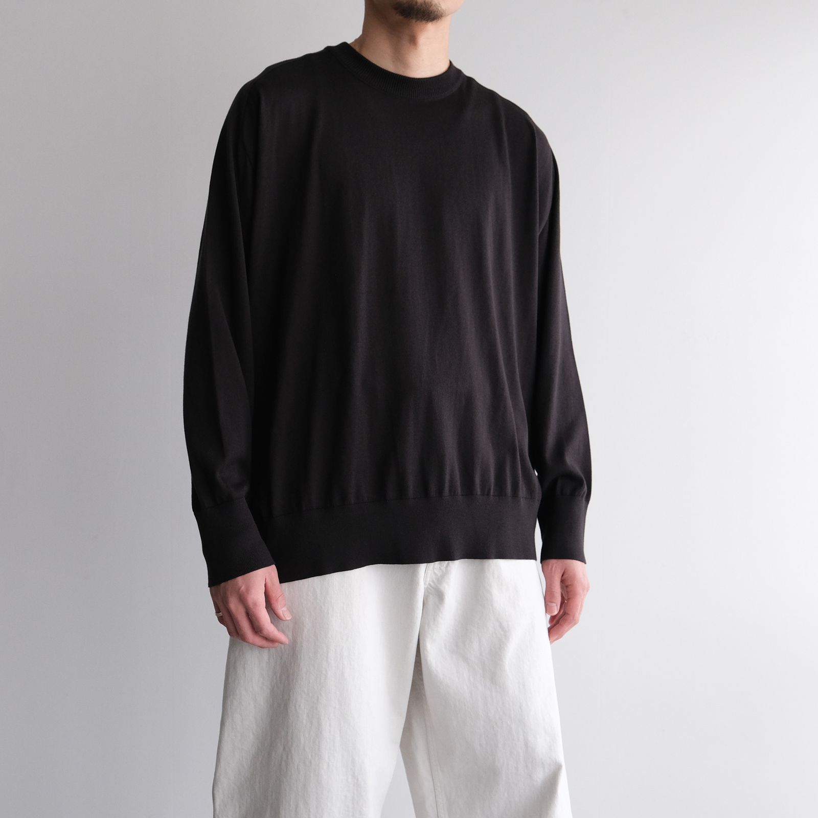 Crew Neck Knit -ニット-（Charcoal / チャコール）