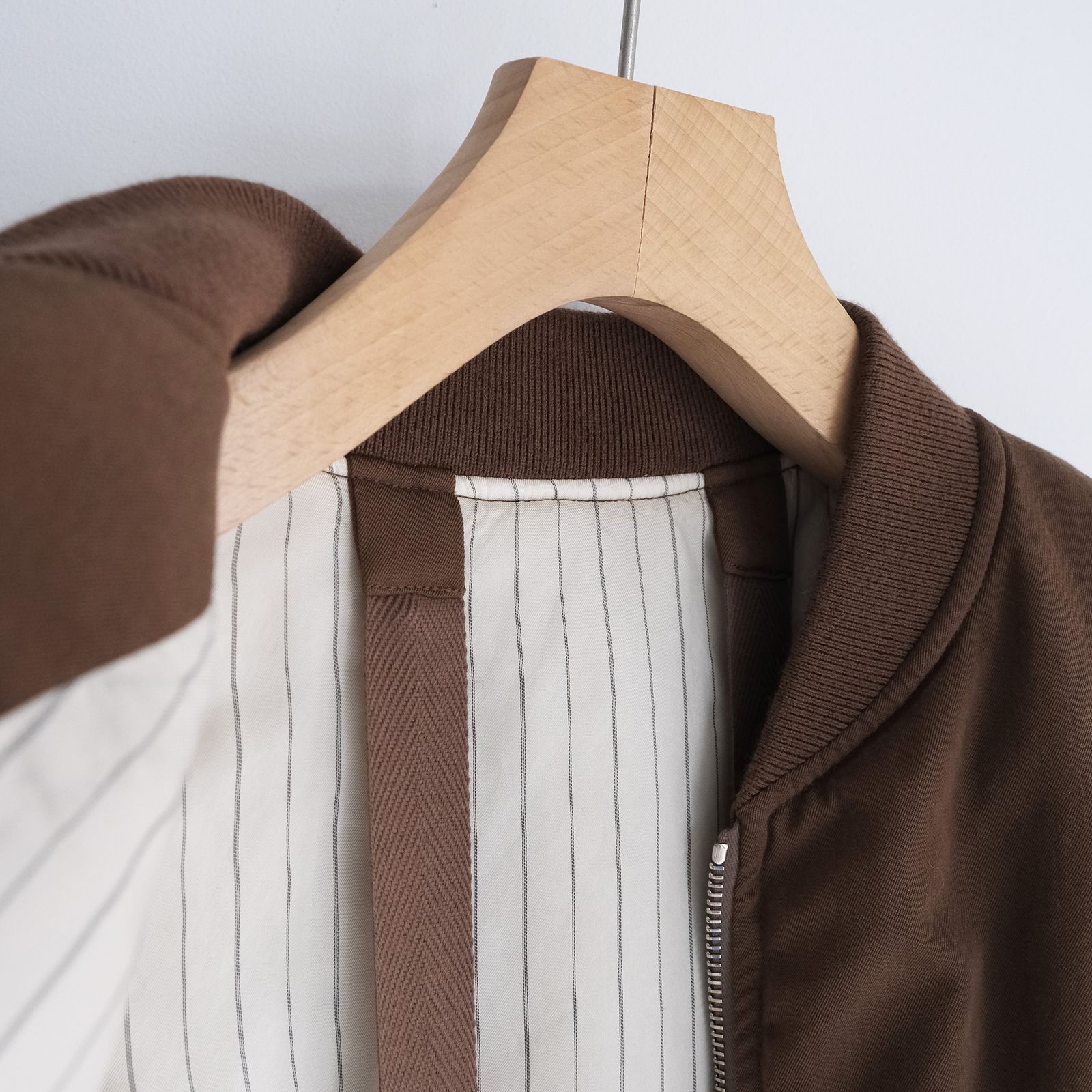 Fulled Wool Twill Flight Jacket -ジャケット-（Brown / ブラウン）GU263-30411