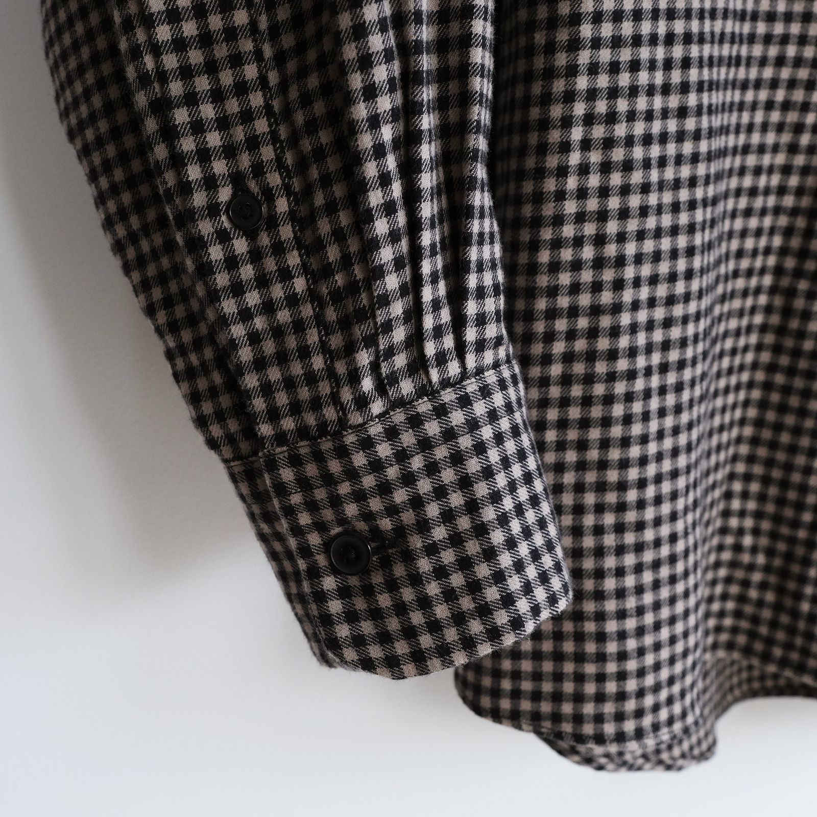 Cotton Wool Check Shirts -シャツ-（Beige Check / ベージュチェック）