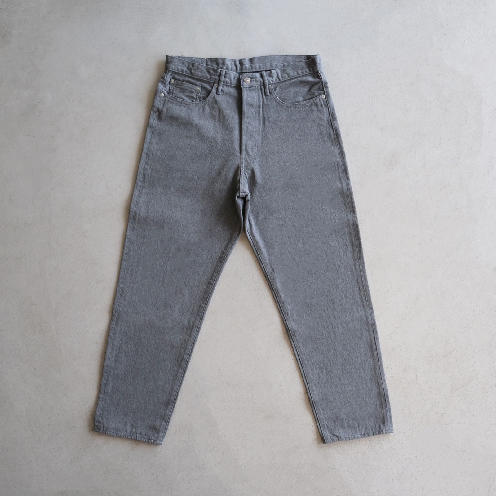 Graphpaper - Colorfast Denim Two Tuck Pants -パンツ-（Gray / グレー） | STACK STORE