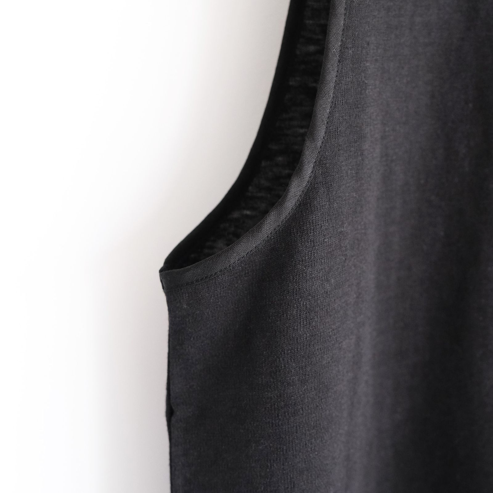 Linen Pique Tank Top -タンクトップ-（Black / ブラック）