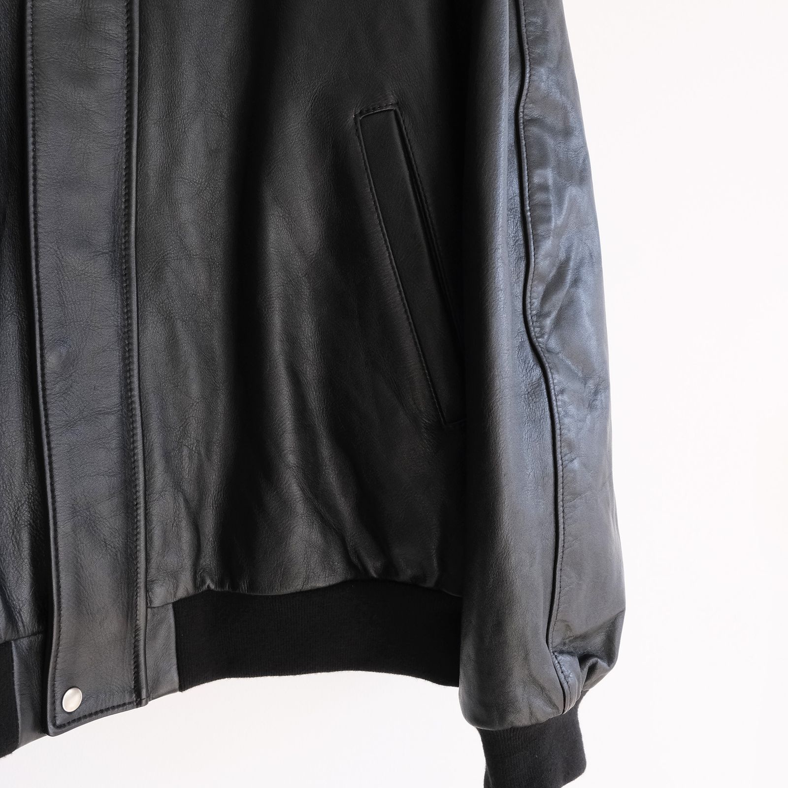 Cow Leather Raglan Blouson -ブルゾン-（Black / ブラック）GU263-30320