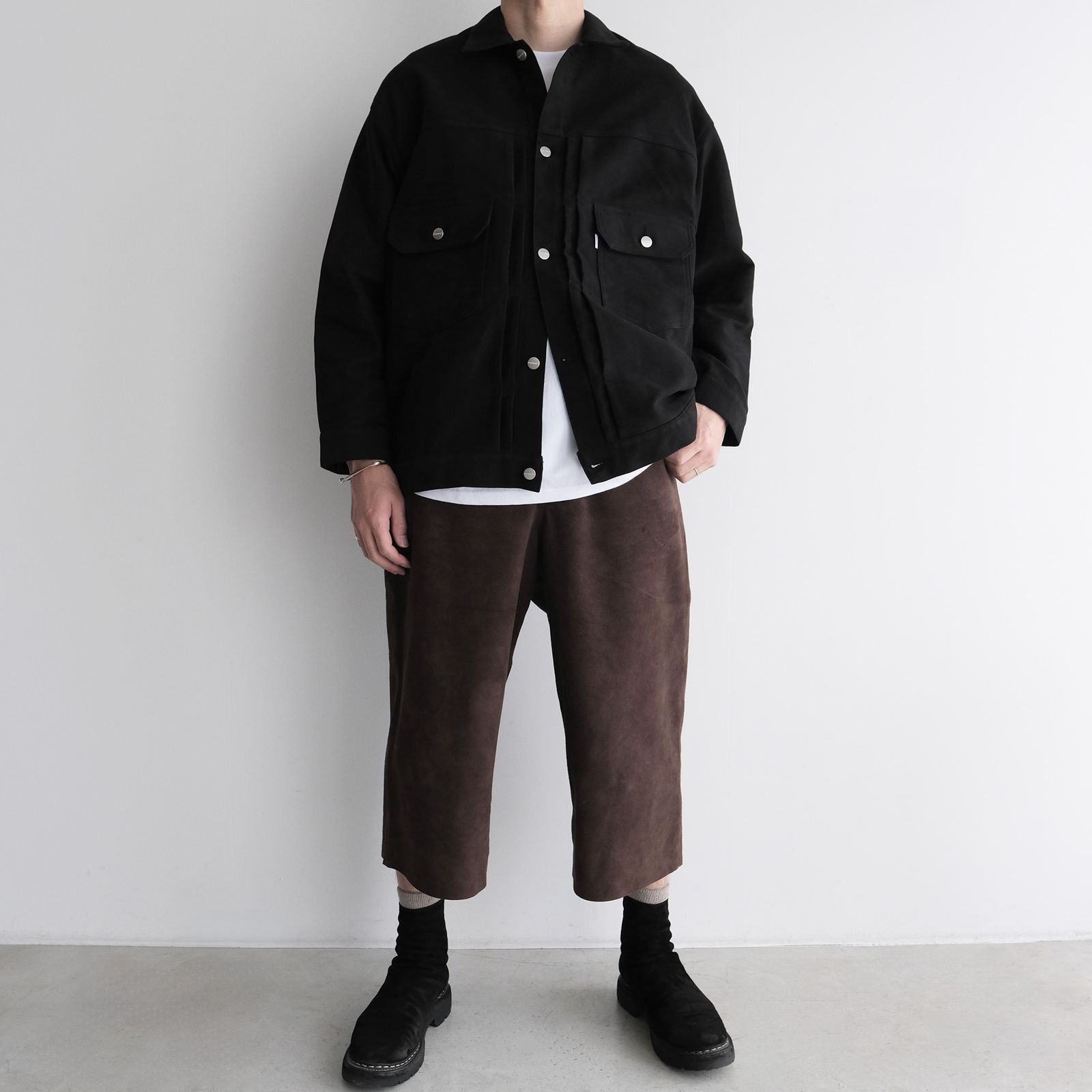 Cotton Double Serge Jacket -ジャケット-（Black / ブラック）GM263-20450