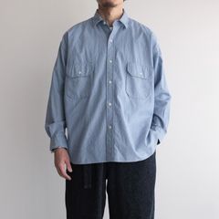 Cotton Chambray Work Shirt -シャツ-（Blue / ブルー）