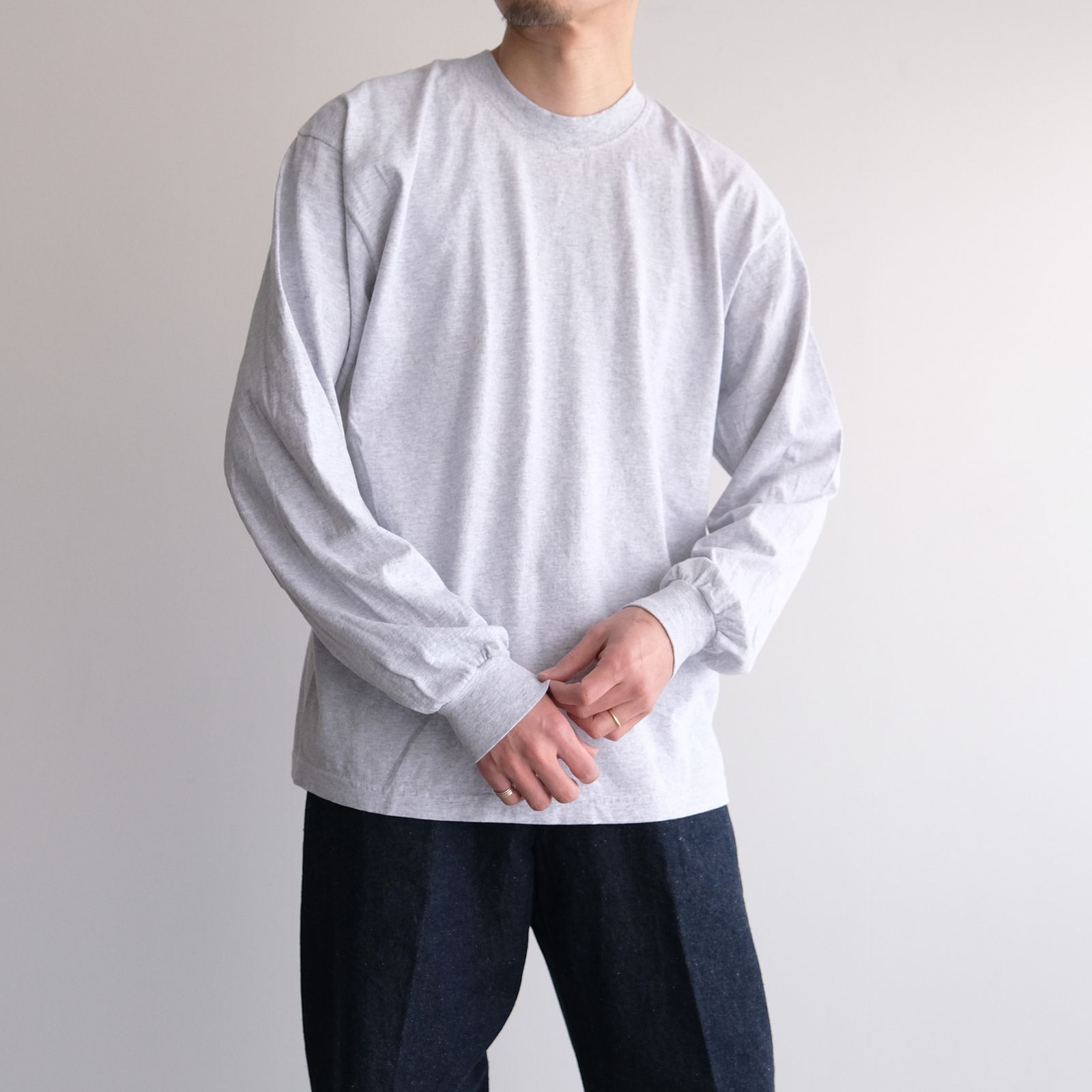 MINE Duct Tape L/S T-Shirt / Black Label -Tシャツ-（Ash Gray / アッシュグレー）