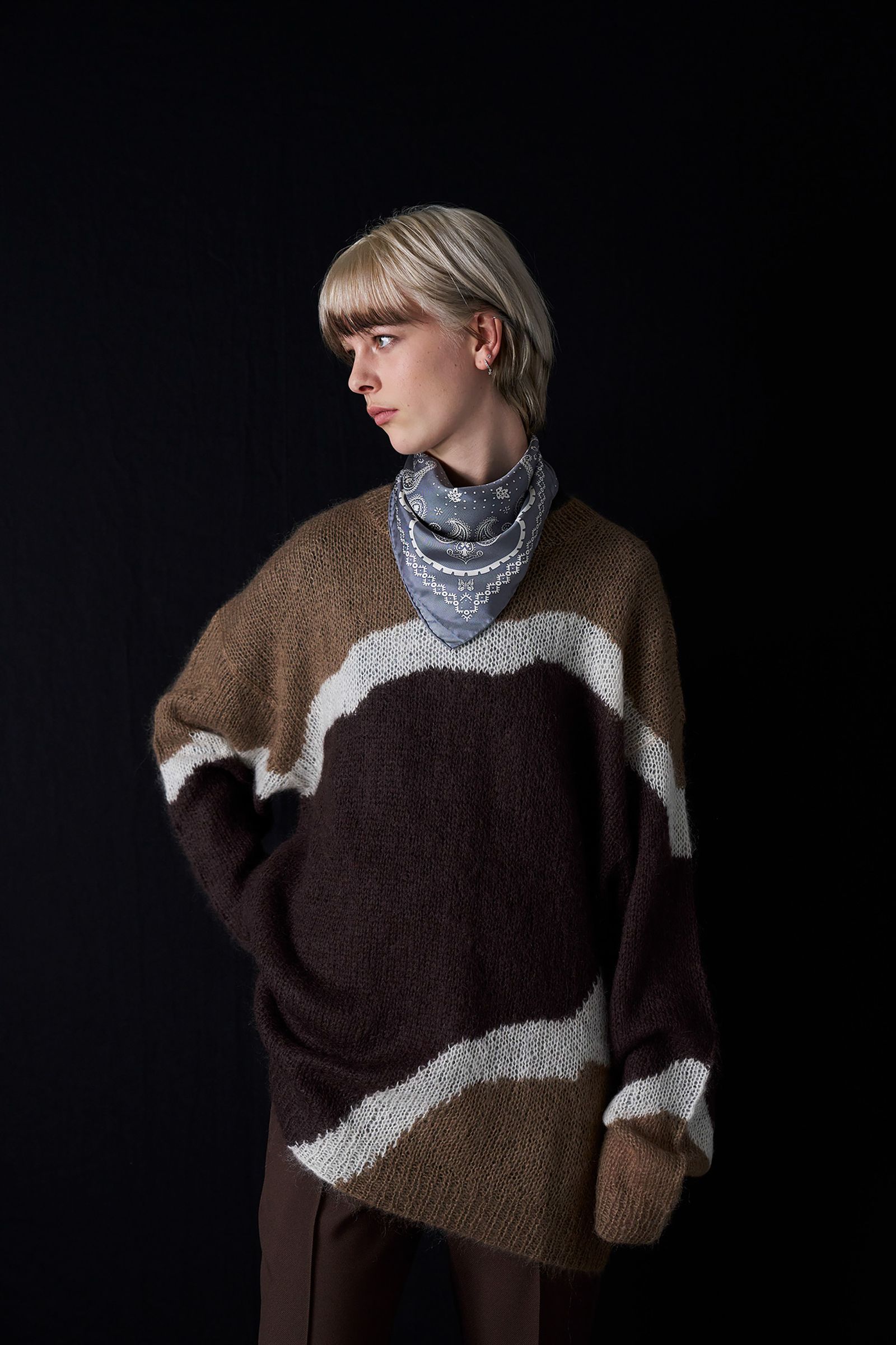 NOMA t.d. - Hand Knitted Mohair Sweater -ニット-（Brown