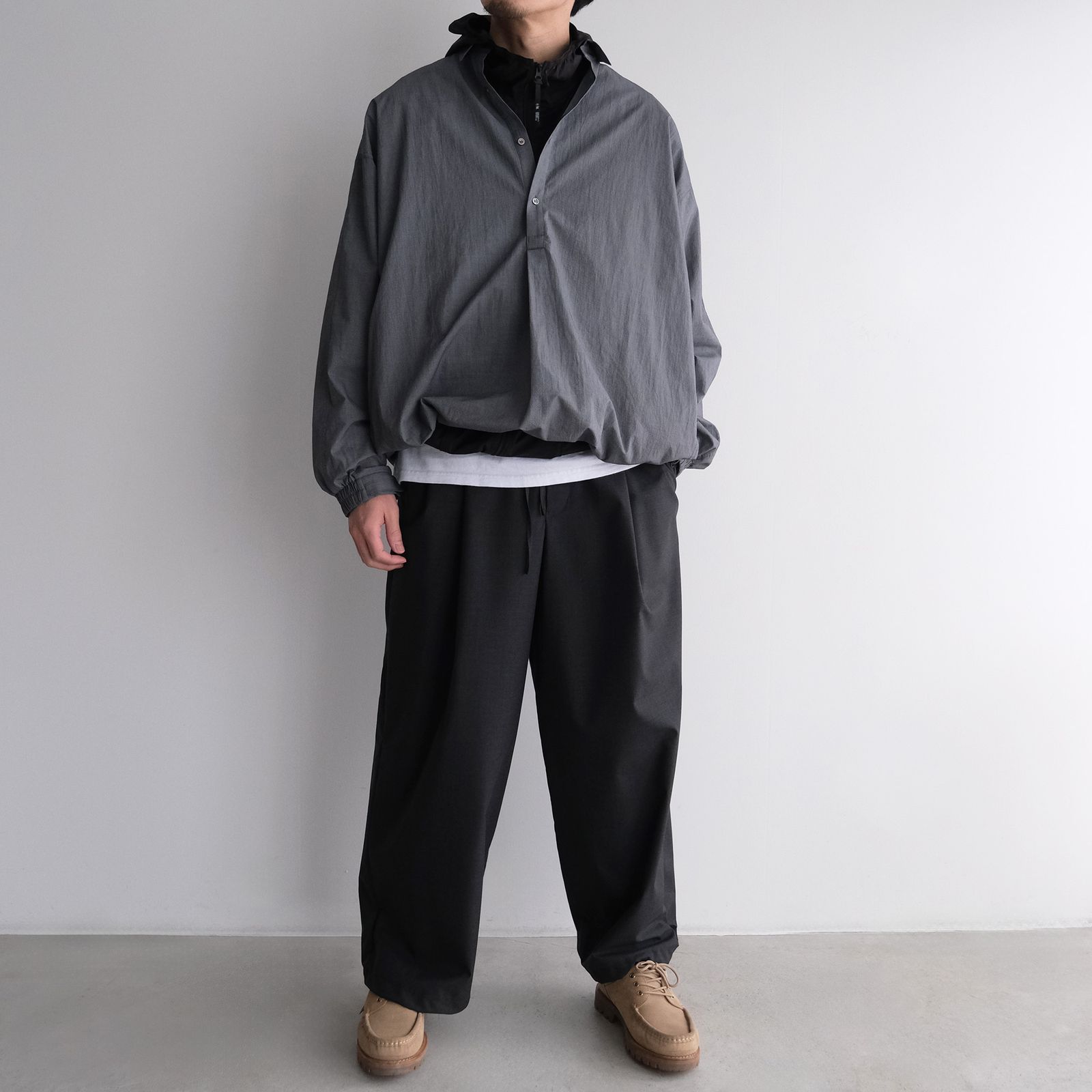 Seersucker Pullover Shirt -シャツ-（Gray / グレー）GU261-50445