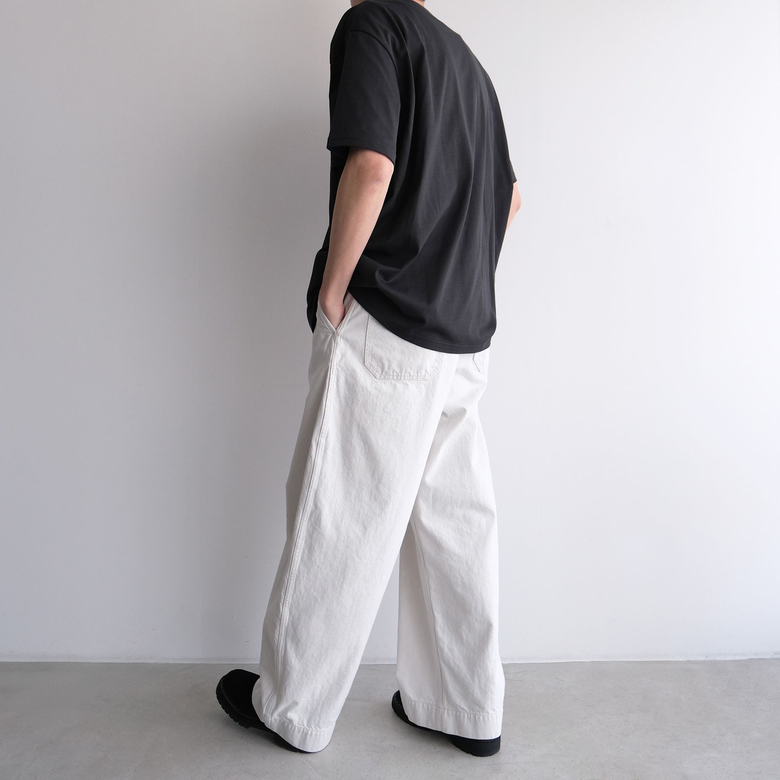 Cotton Denim - Wide Pants -パンツ-（L.Beige / ライトベージュ）