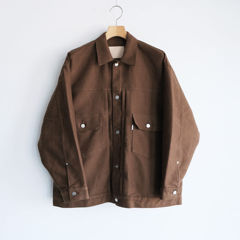 Cotton Double Serge Jacket -ジャケット-（Brown / ブラウン）GM263-20450