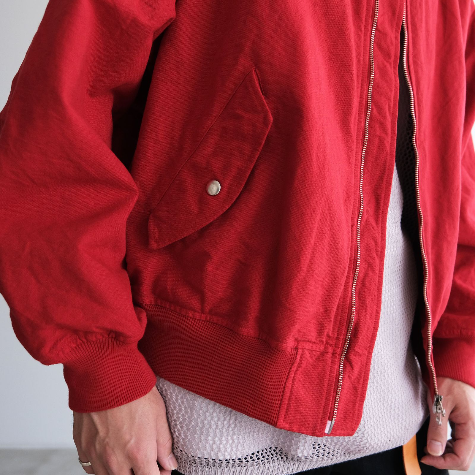 Cotton Canvas MA-1 Blouson -ブルゾン-（Red / レッド）