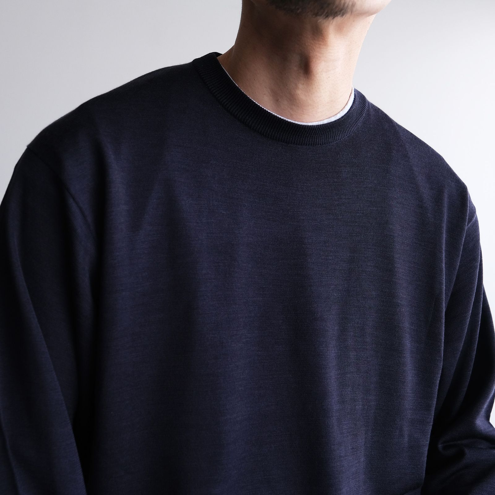 Silk Wool Knit -ニット-（Navy / ネイビー）