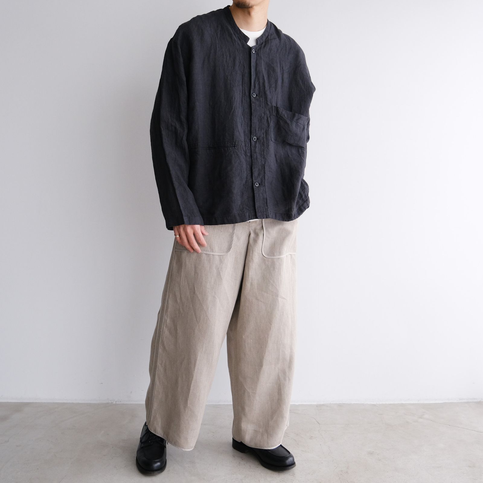 With Piping Linen Pants -パンツ-（Beige / ベージュ）