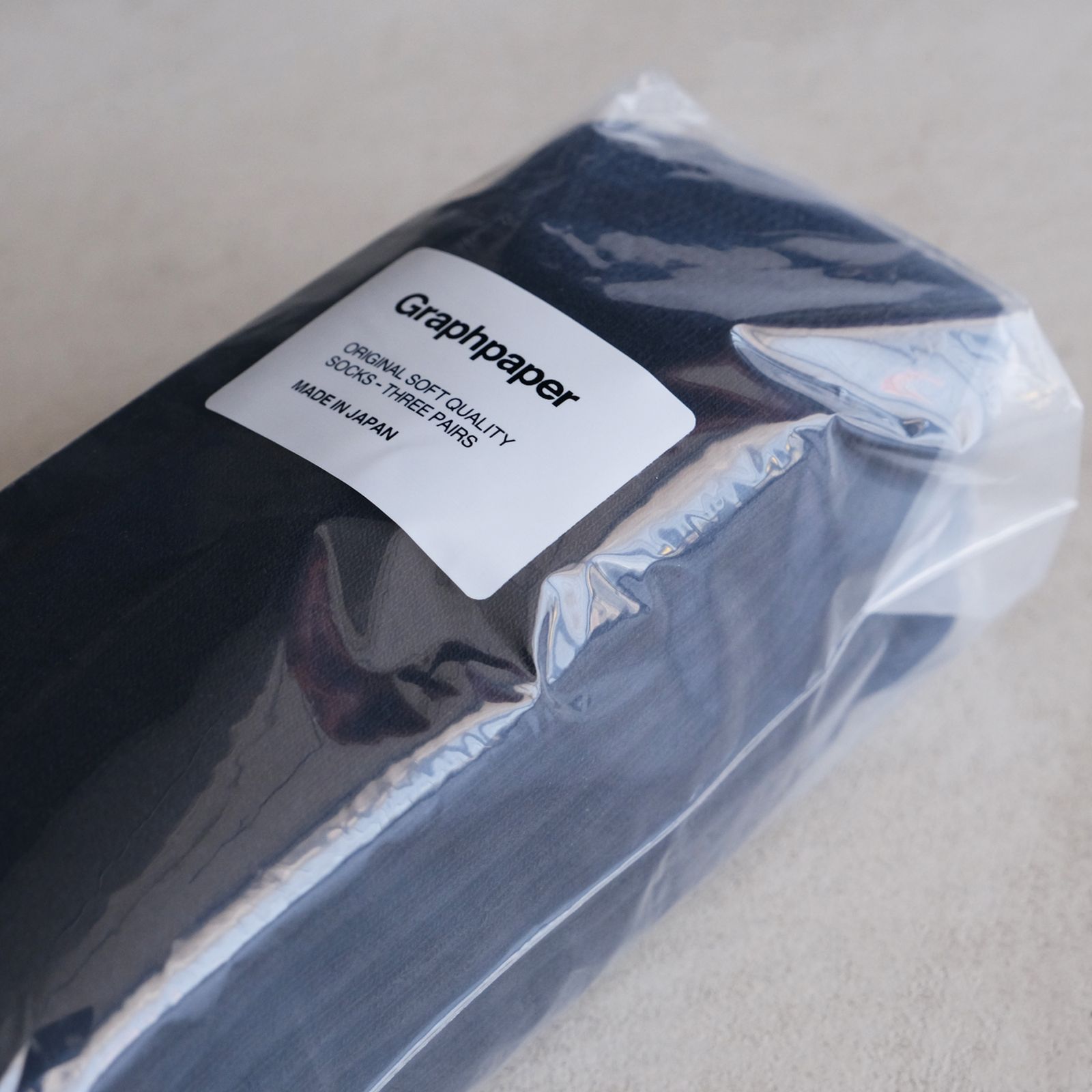 Graphpaper 3-Pack Socks -ソックス-（Black / ブラック）
