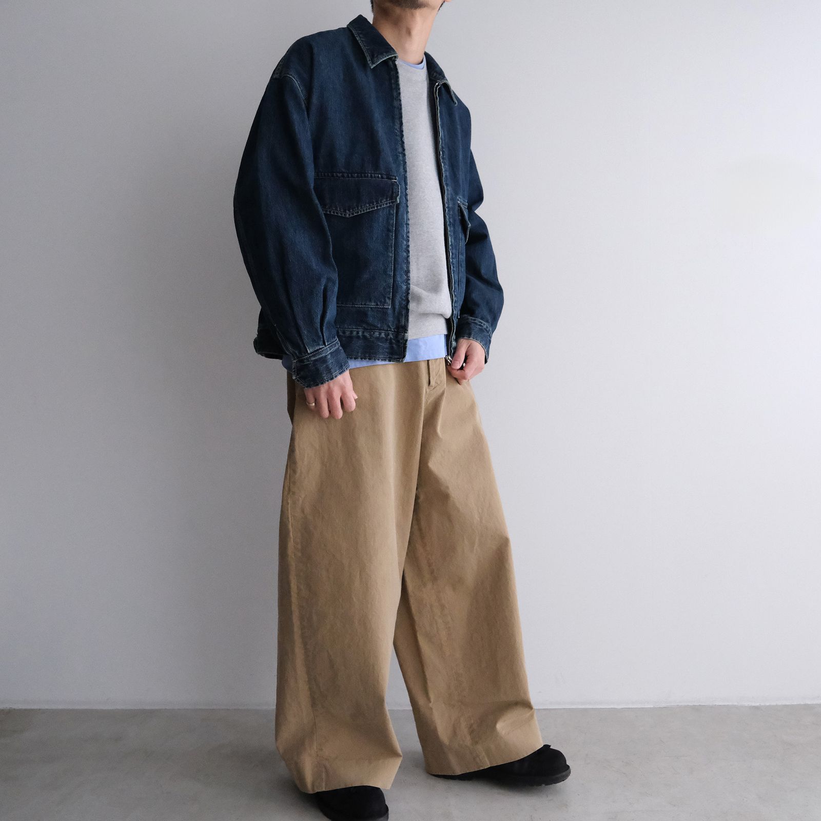 Chino High Waist Pants -パンツ-（Beige Used / ベージュ ユーズド）
