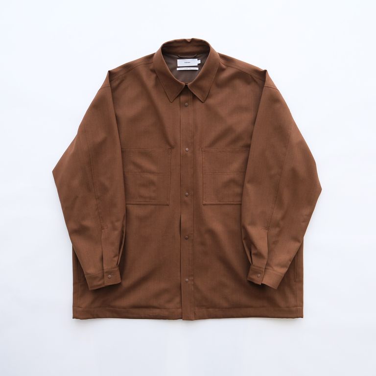 Graphpaper - Tropical Wool Shirt Jacket -ジャケット-（Brown 