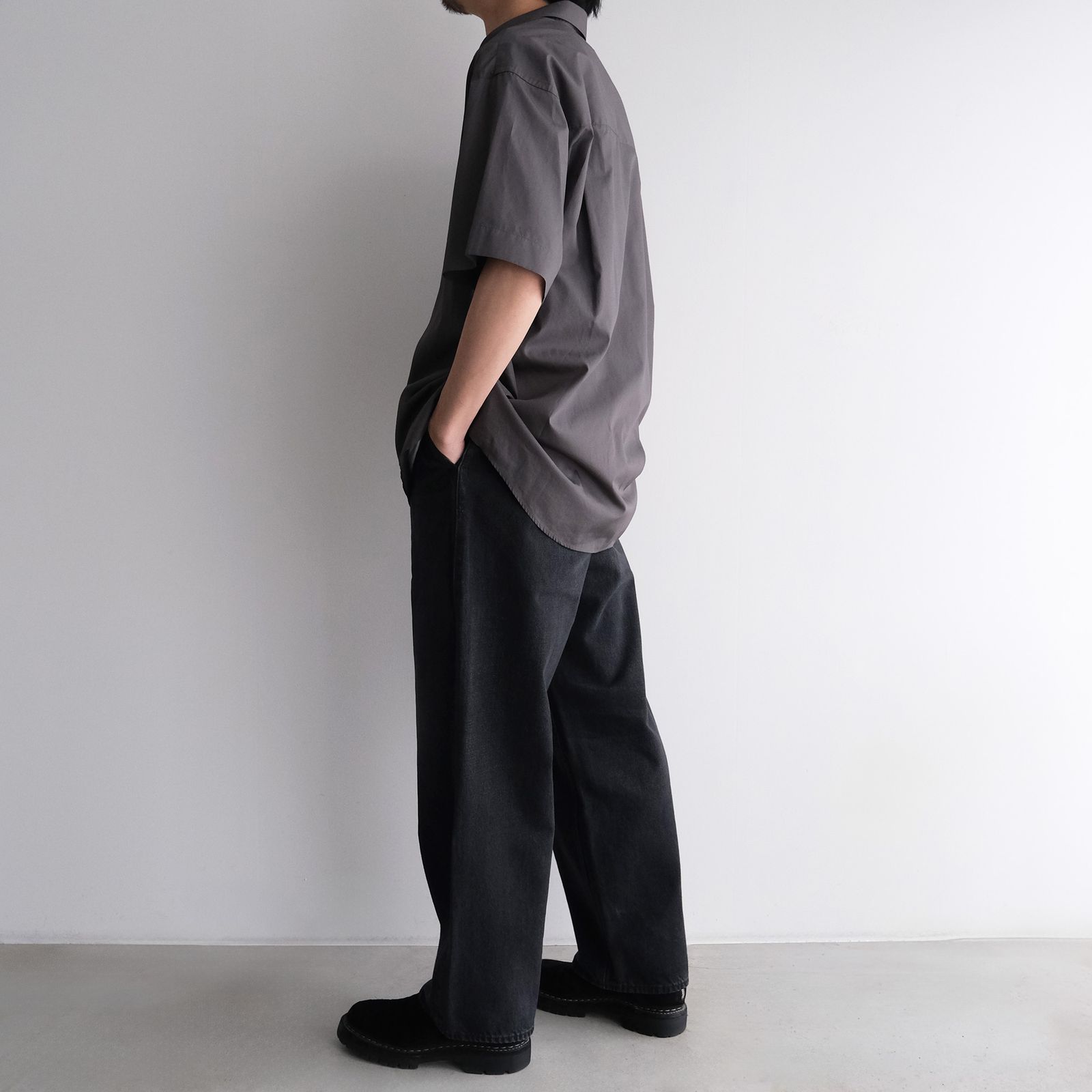 Broad S/S Oversized Regular Collar Shirt -シャツ-（C.Gray / C.グレー）GM261-50003B