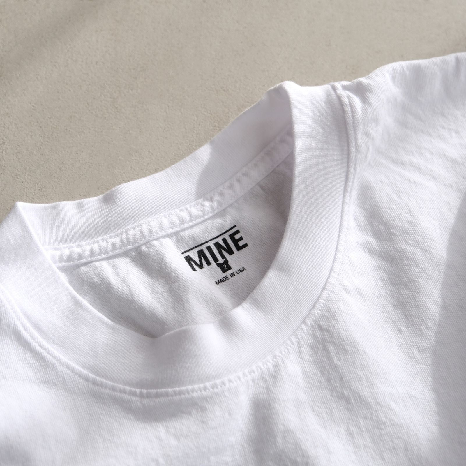 MINE DUCT TAPE S/S T-SHIRT / WHITE LABEL -Tシャツ-（White / ホワイト）
