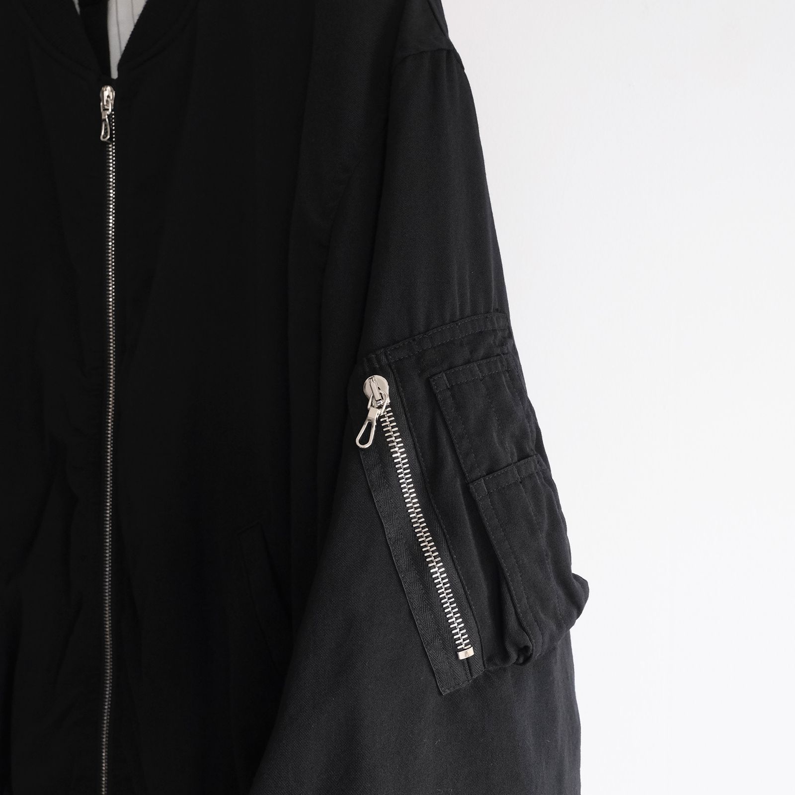 Fulled Wool Twill Flight Jacket -ジャケット-（Black / ブラック）GU263-30411