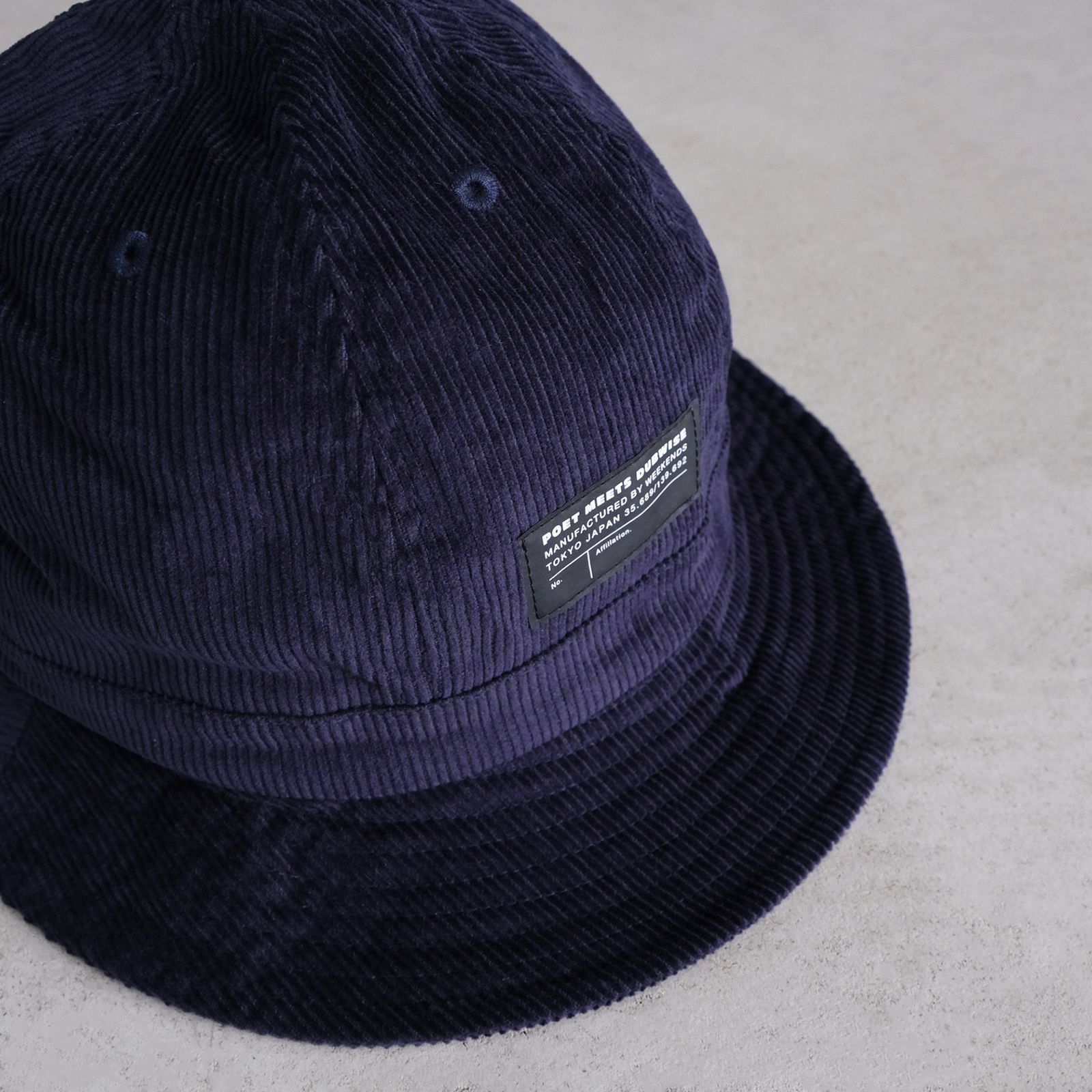 PMD Tag Corduroy Metro Hat -ハット-（Navy / ネイビー）