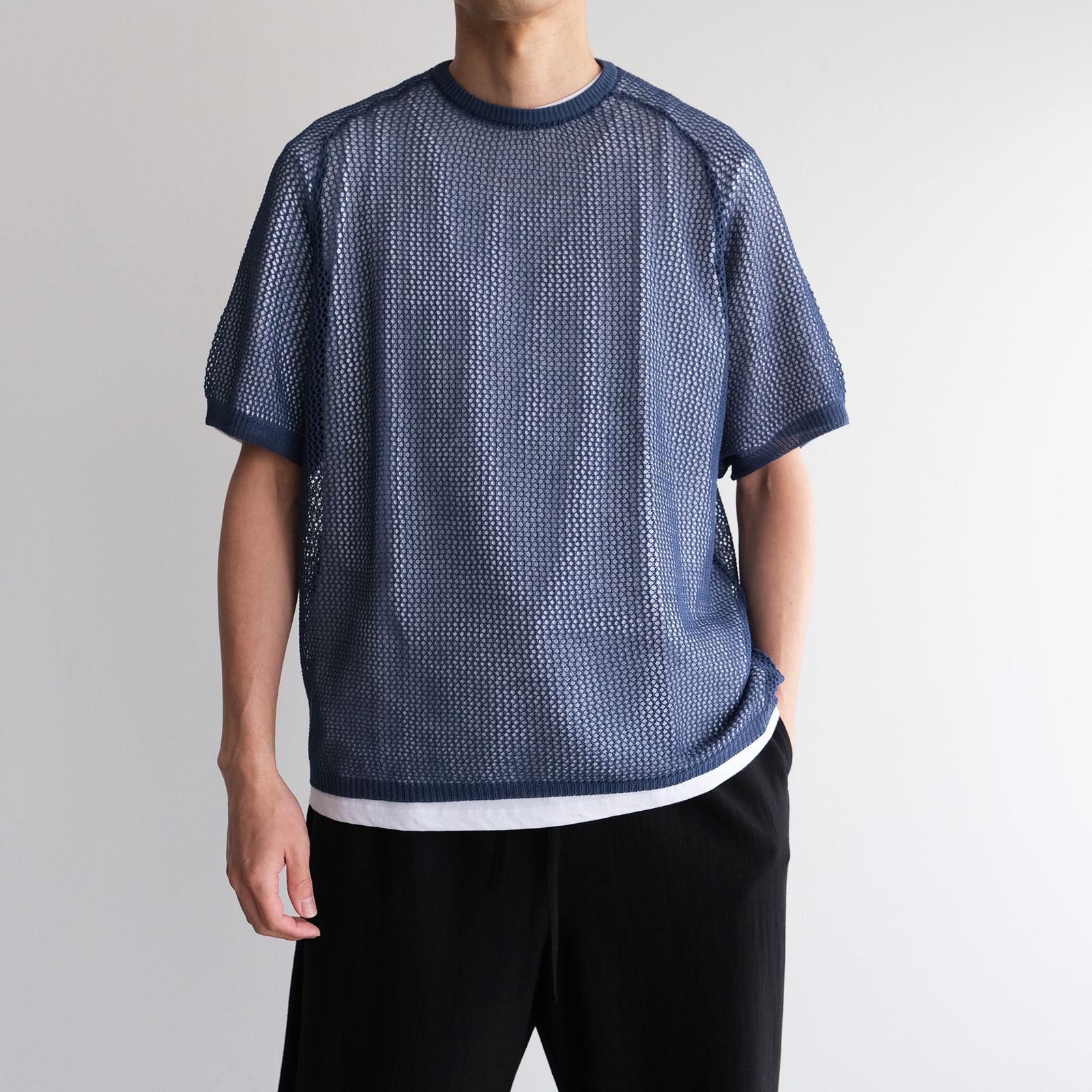 Crew Neck S/S Tee -Tシャツ-（Blue / ブルー）