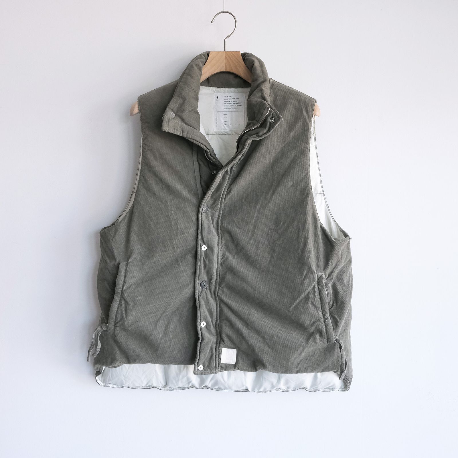 Garment Dyed Down Vest -ダウンベスト-（Gray / グレー）
