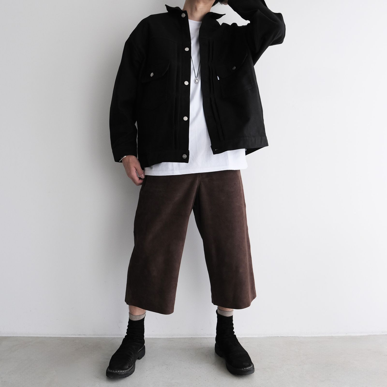Cotton Double Serge Jacket -ジャケット-（Black / ブラック）GM263-20450