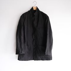 Linen Cupro Back Satin Work Jacket -ジャケット-（Black / ブラック）GM261-20370