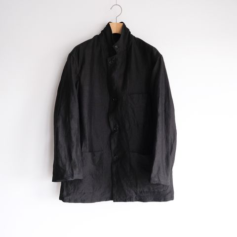 Linen Cupro Back Satin Work Jacket -ジャケット-（Black / ブラック）GM261-20370