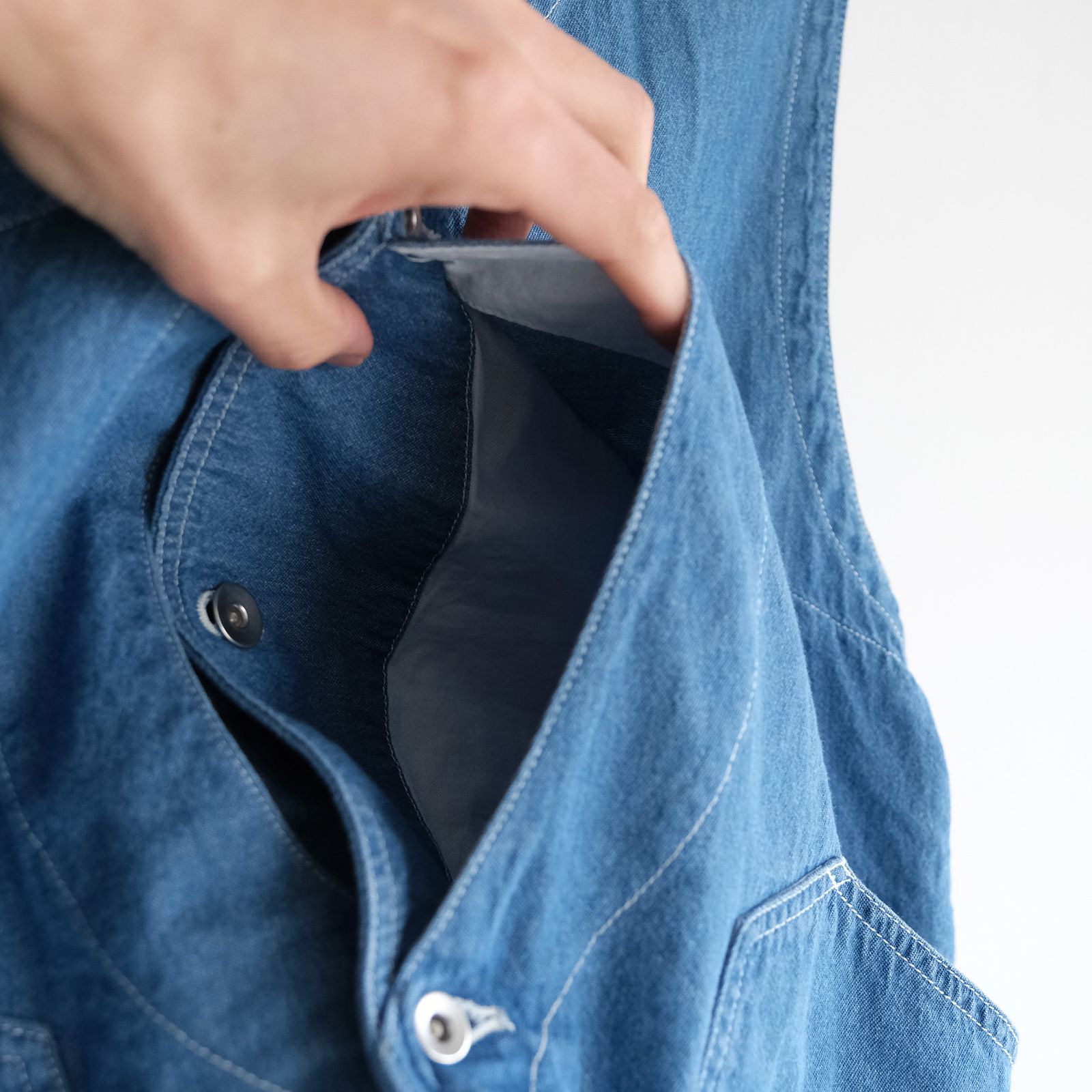 Denim Hunting Vest -ベスト-（L.Blue / ライトブルー）