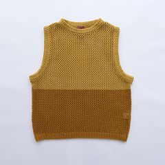 Mesh Knit Vest - ベスト -（Brown / ブラウン）