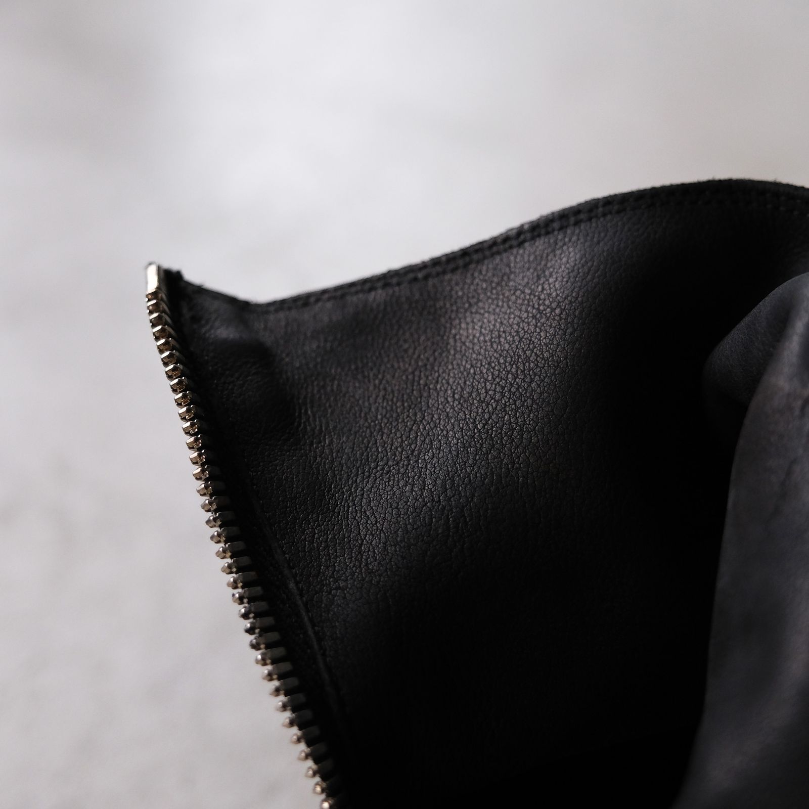 796V_N Calf Reverse Shoes Back Zip Boot -ブーツ-（Black / ブラック）