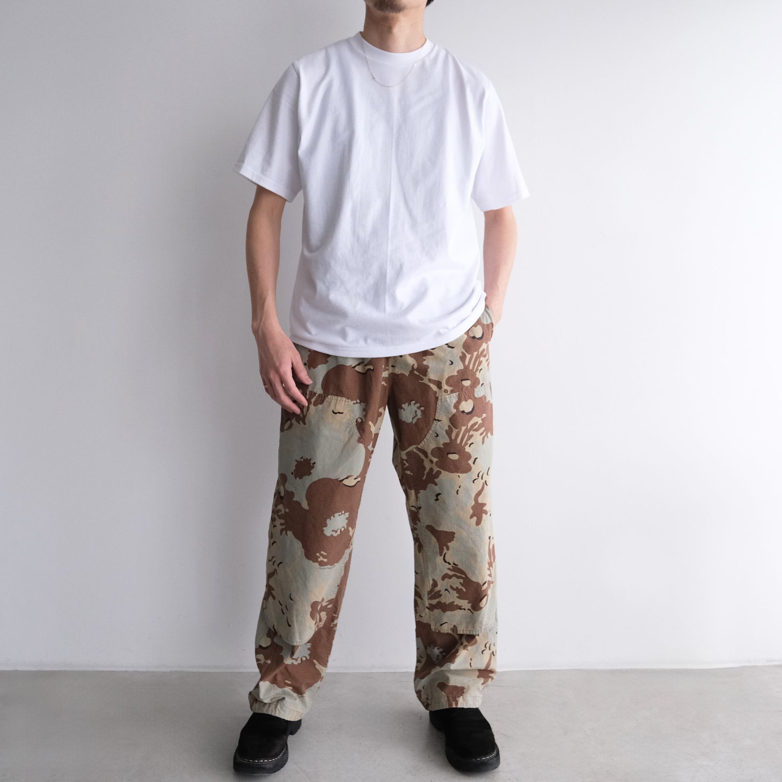 Camo Flower Double Knee Pants -パンツ-（Beige / ベージュ）
