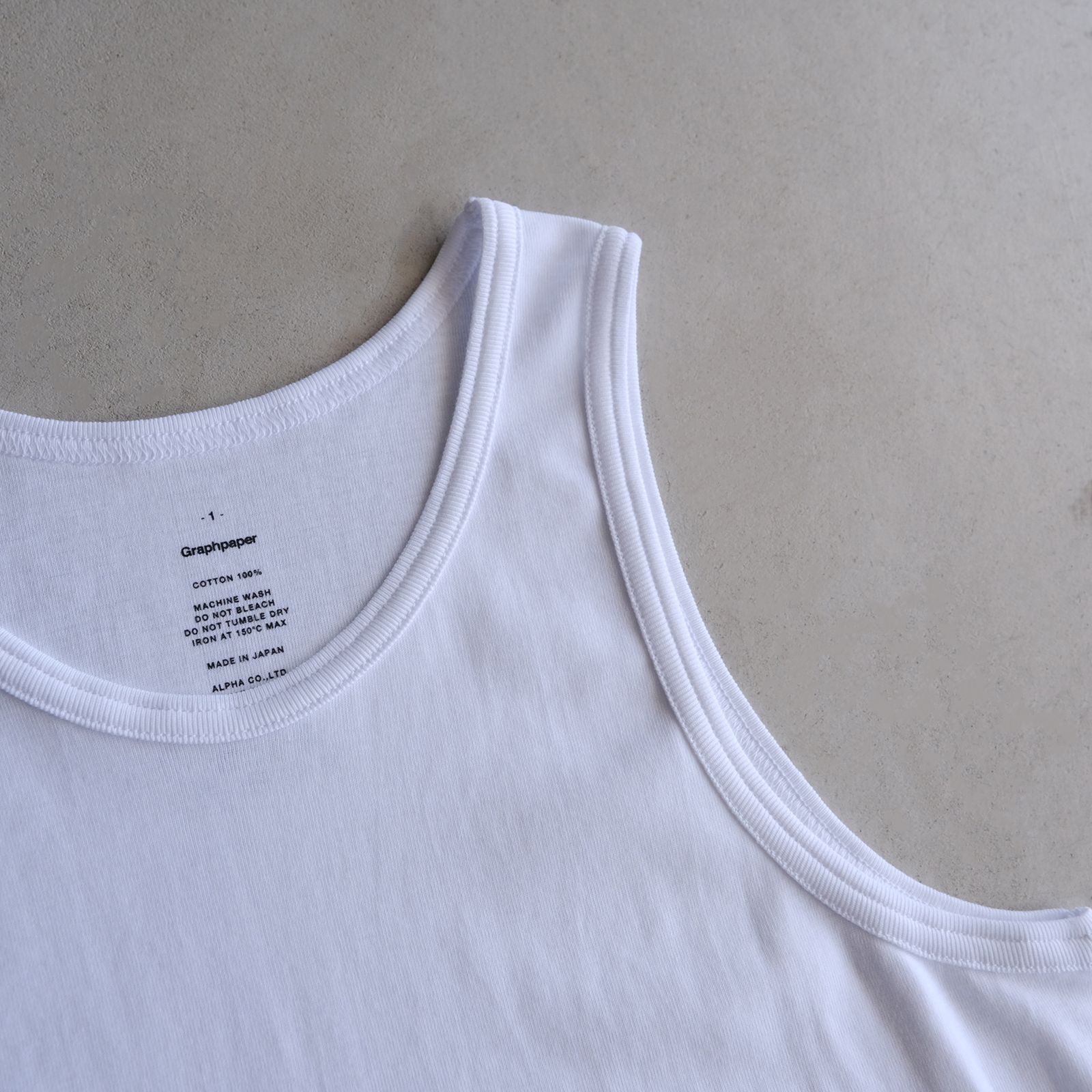 American Sea Island Cotton Tank Top -タンクトップ-（White / ホワイト）