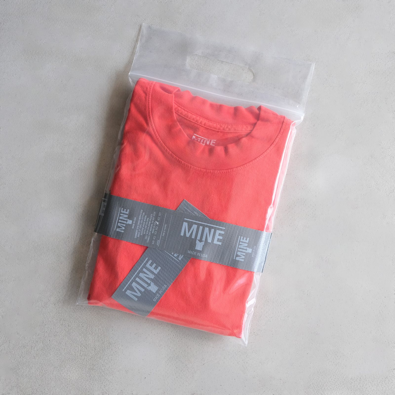 MINE Duct Tape S/S T-Shirt / White Label -Tシャツ-（Orange / オレンジ）