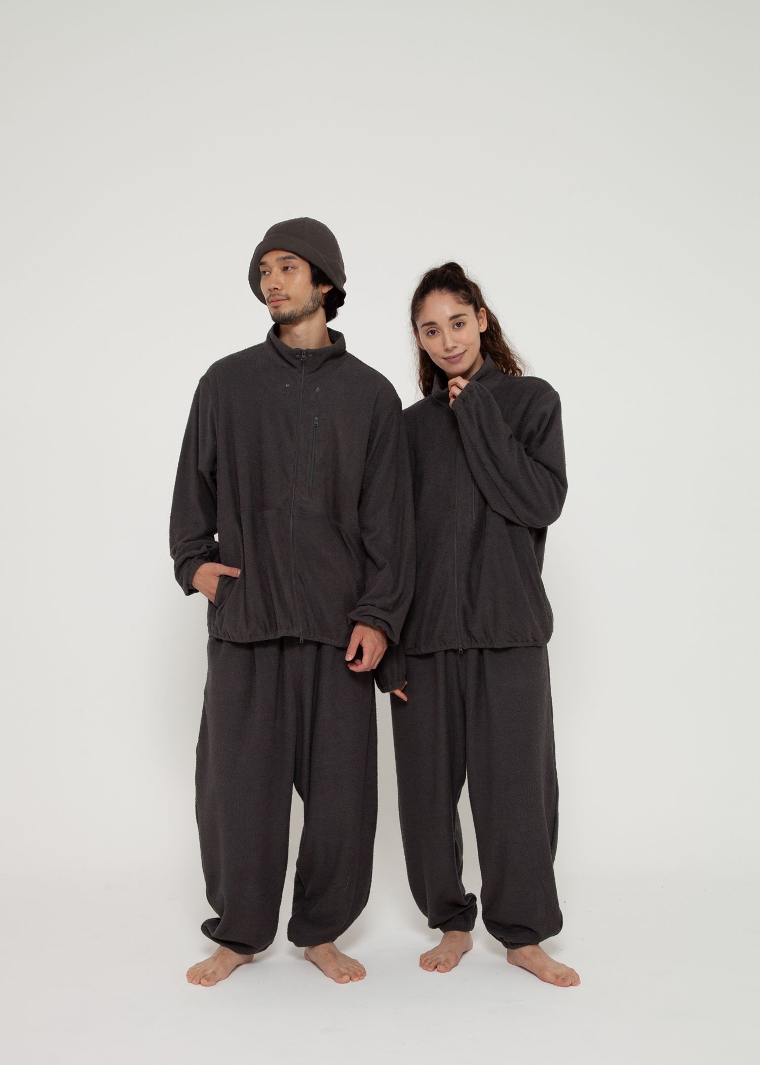 SAUNAS"サ"Towel Cloth Hat -帽子-（Charcoal Gray / チャコールグレー）